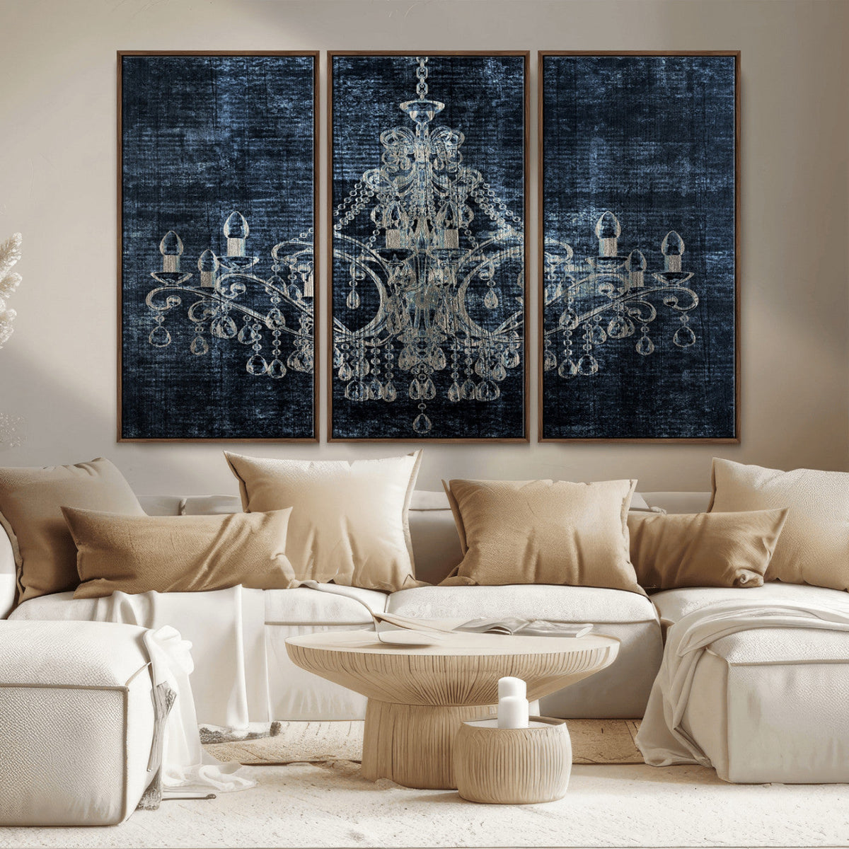 Dark Chandelier Wall Art Canvas Print