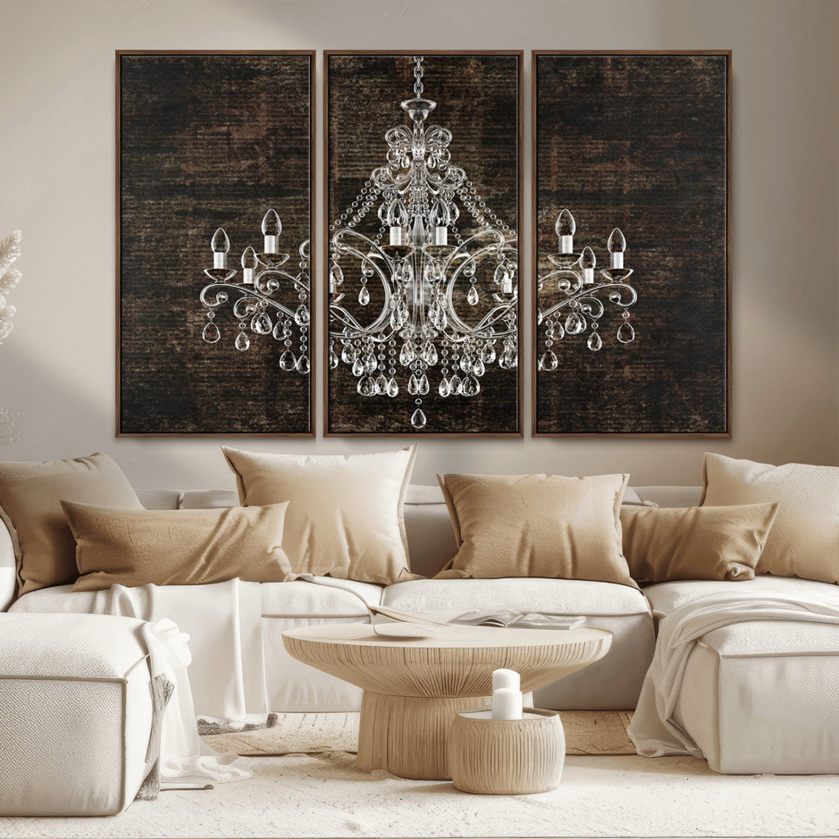 Rustic Chandelier Canvas Print