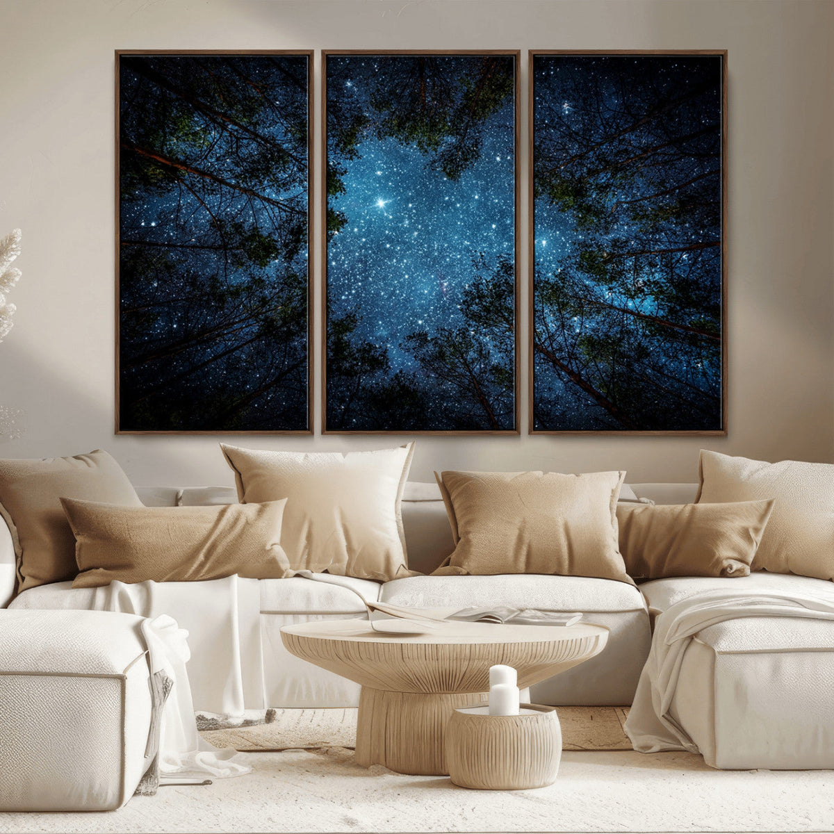 Forest and Stars Wall Art Canvas Print