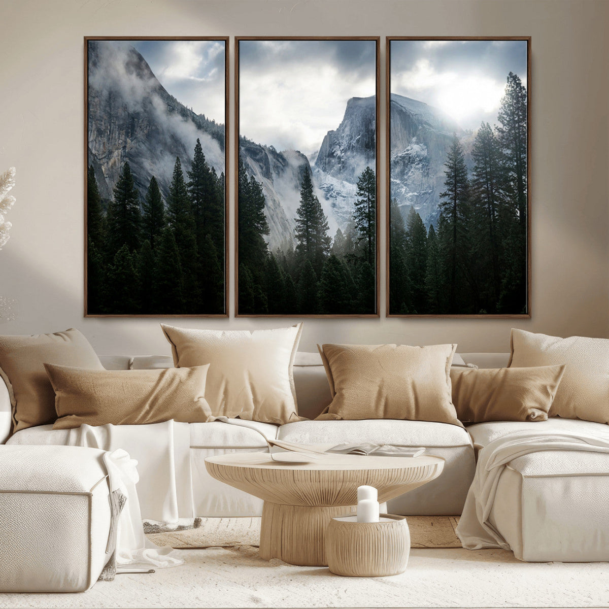 Yosemite National Park El Capitan Foggy Mountain Wall Art |