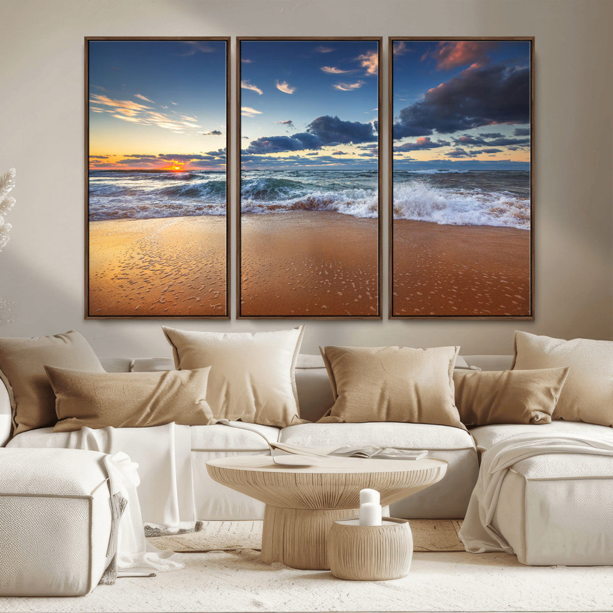 Beach Canvas Wall Art - Coastal Seascape Print for Living