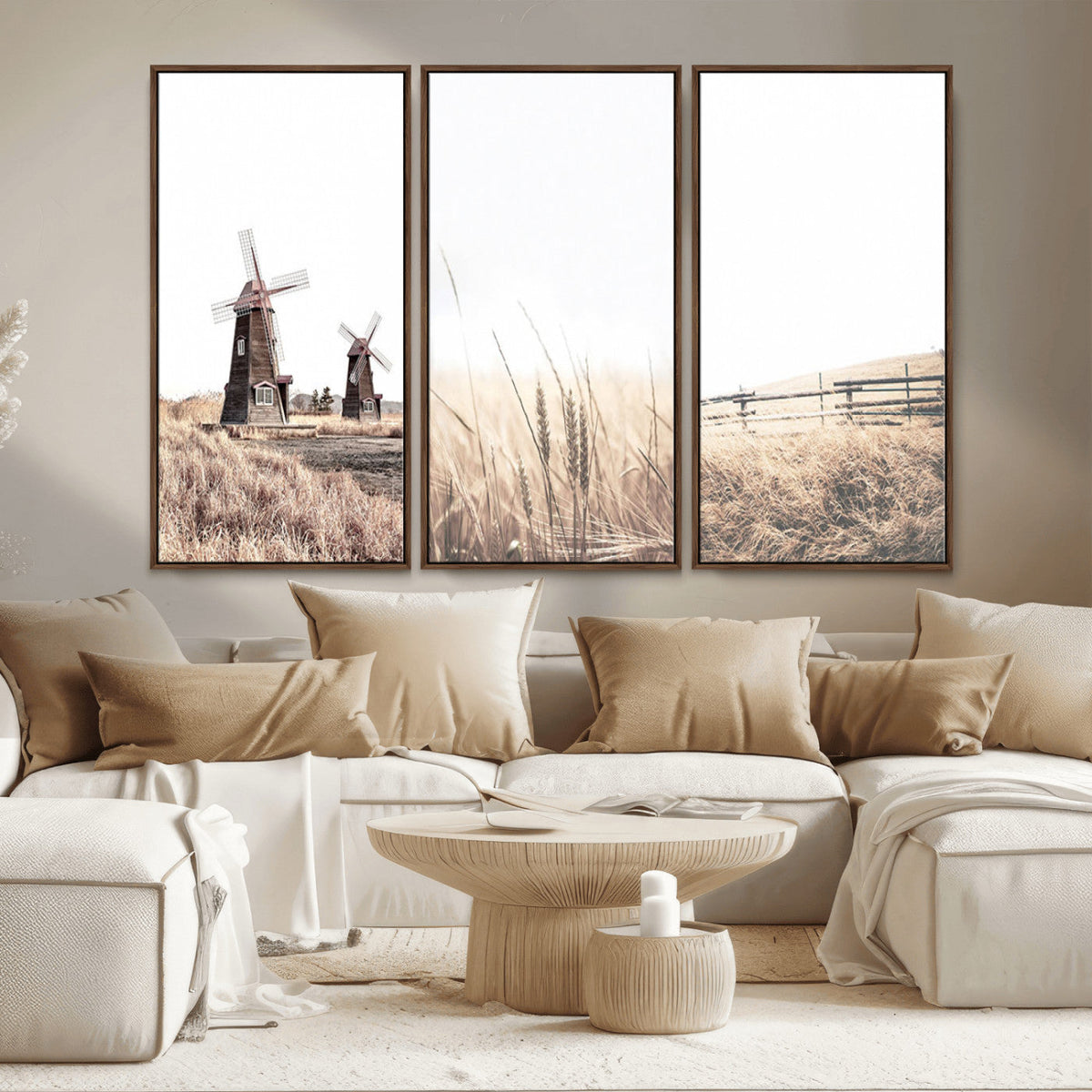 Farm Prints Set, Farmhouse Wall Art Canvas, Country House