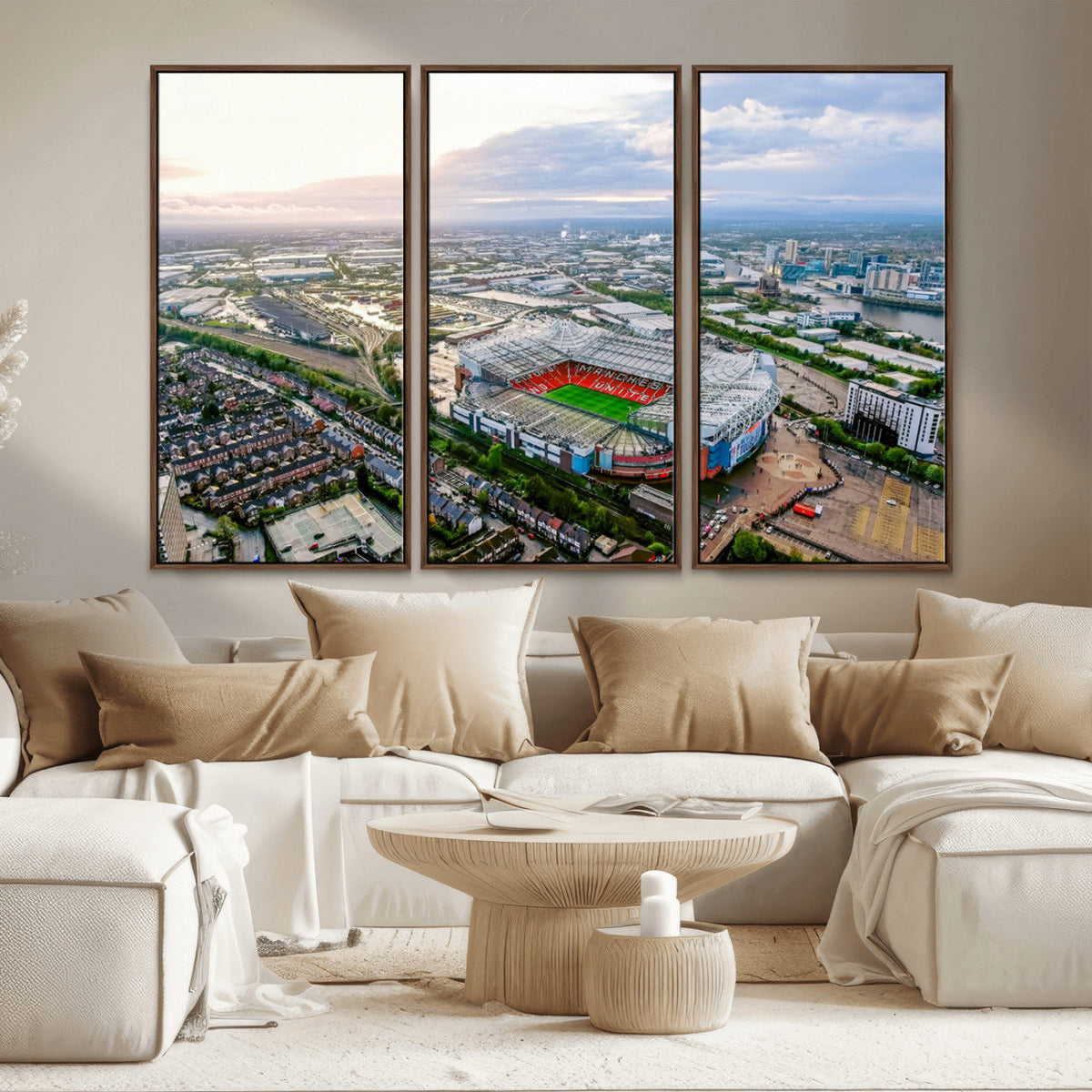 Old Trafford Manchester United Stadium Wall Art Canvas Print