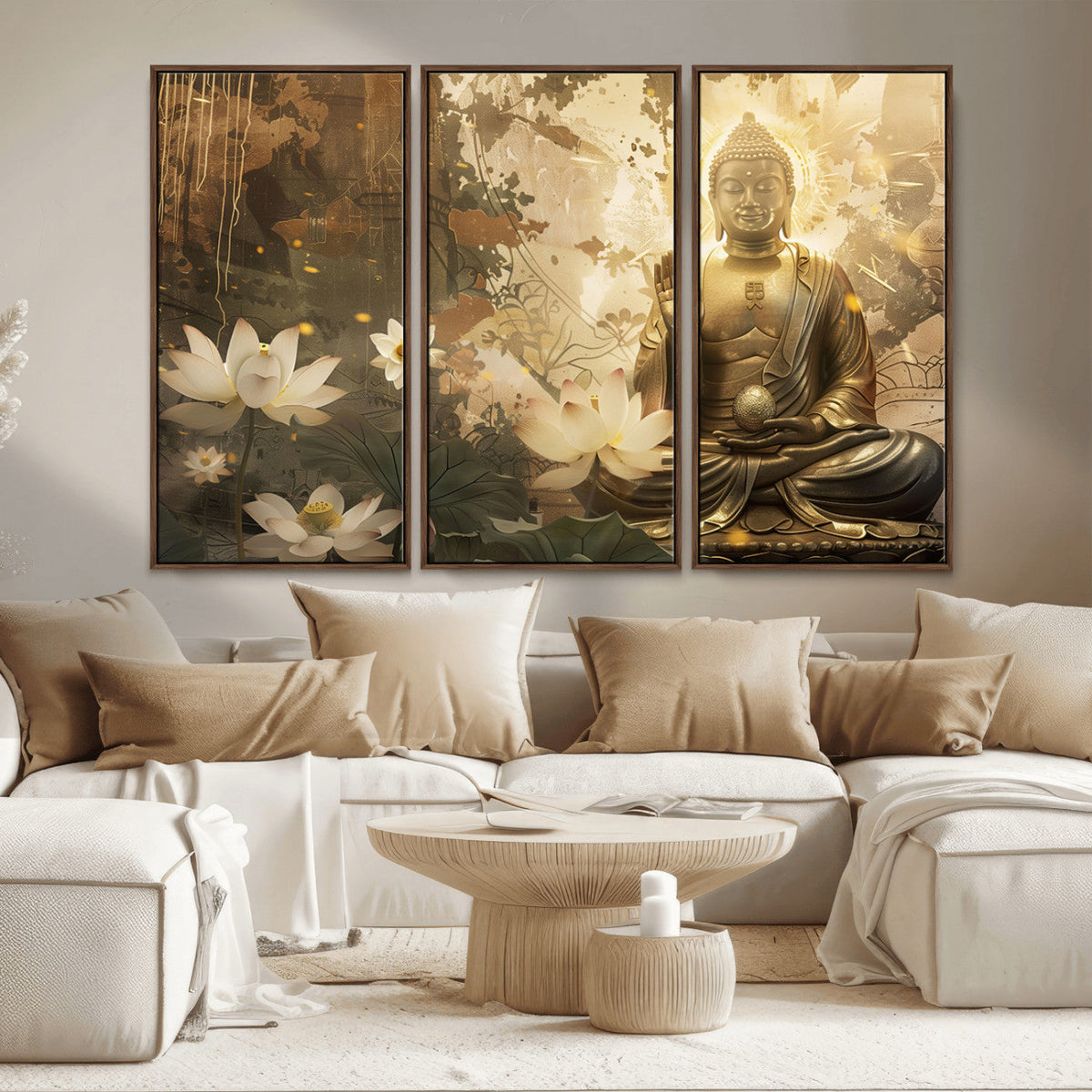 Zen Buddha Wall Art Canvas Print | Peaceful Meditation Decor