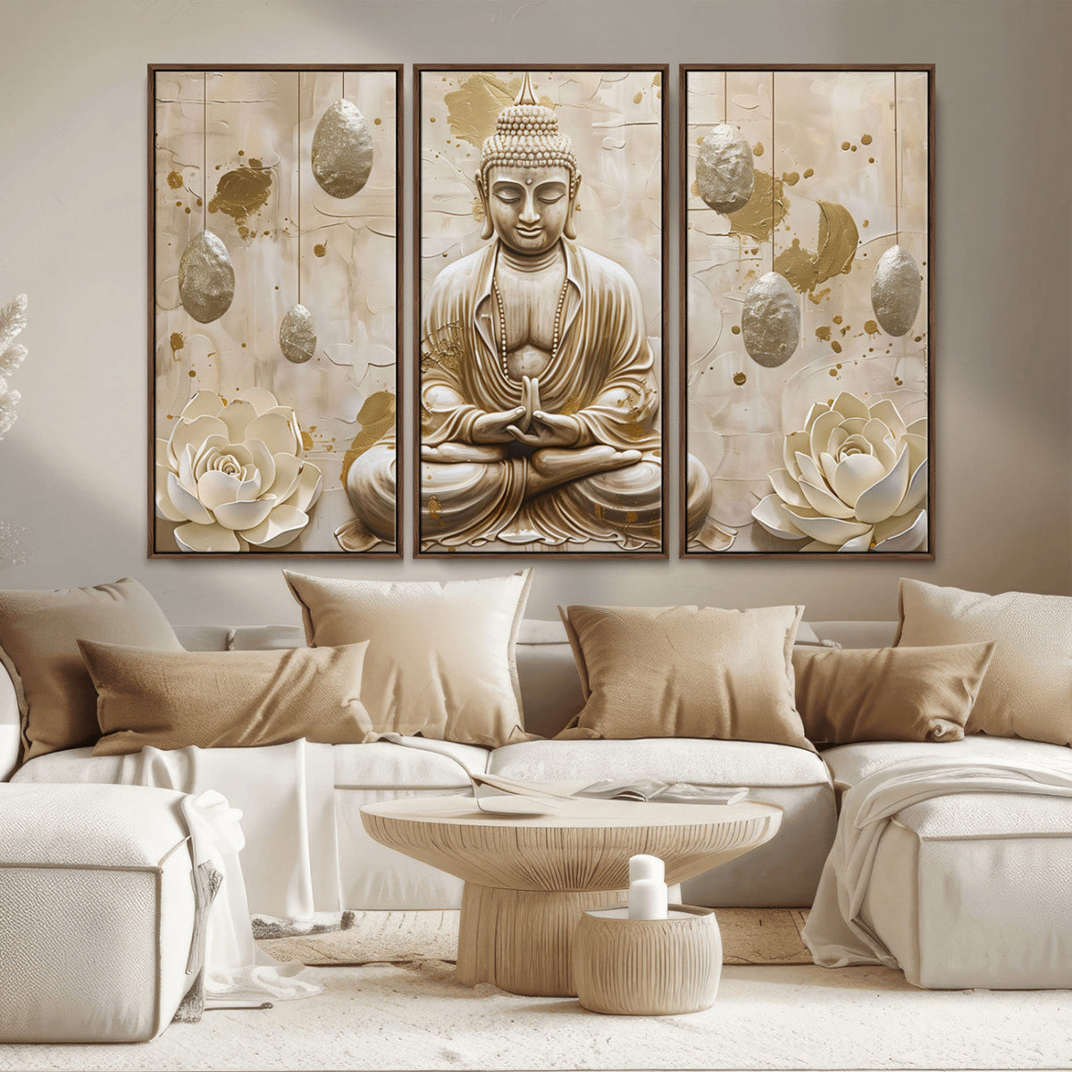 Serene Buddha Wall Art | Yoga Room Decor and Meditation Wall