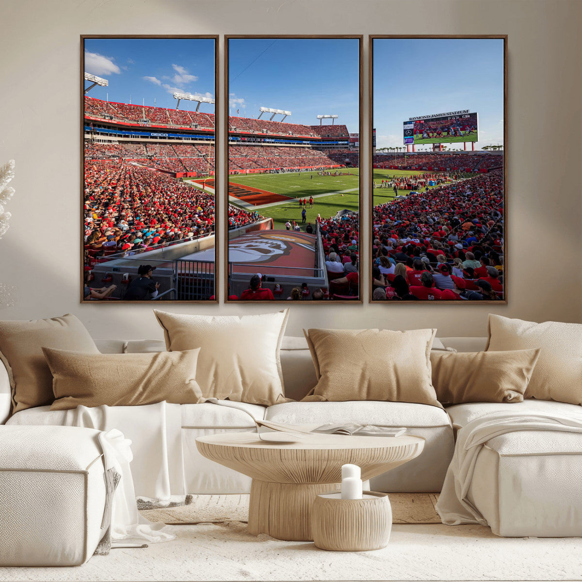 Florida Tampa Raymond James Stadium Wall Art Canvas Print -