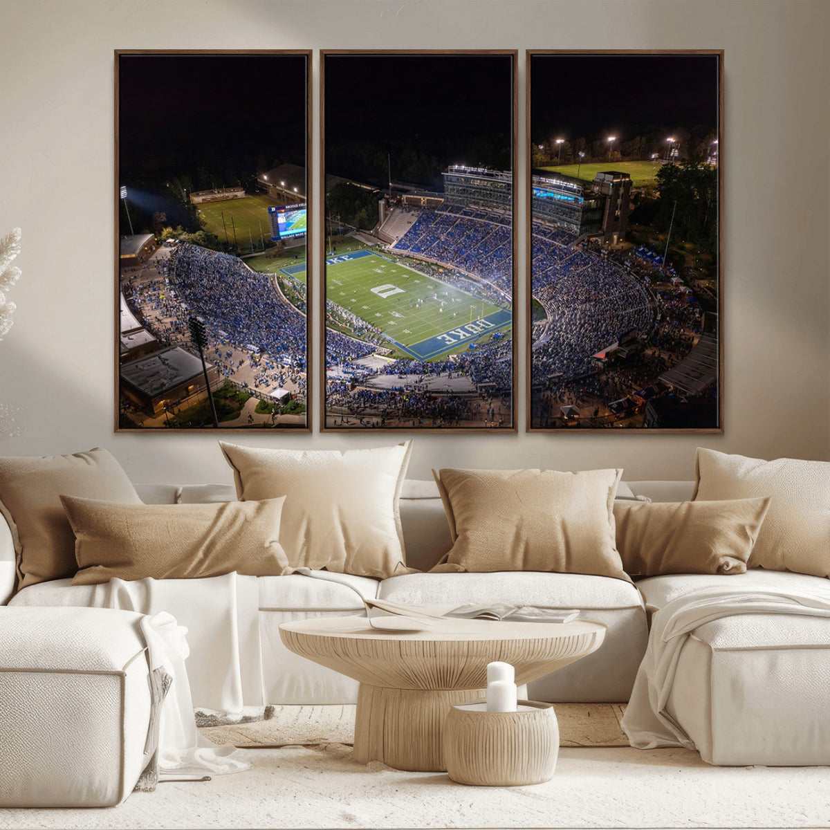 Duke University Blue Devils Football Print Canvas - Durham