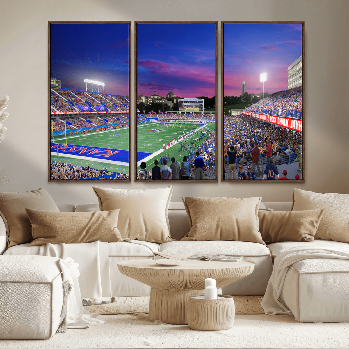 University of Kansas Jayhawks Football Team Print Canvas-