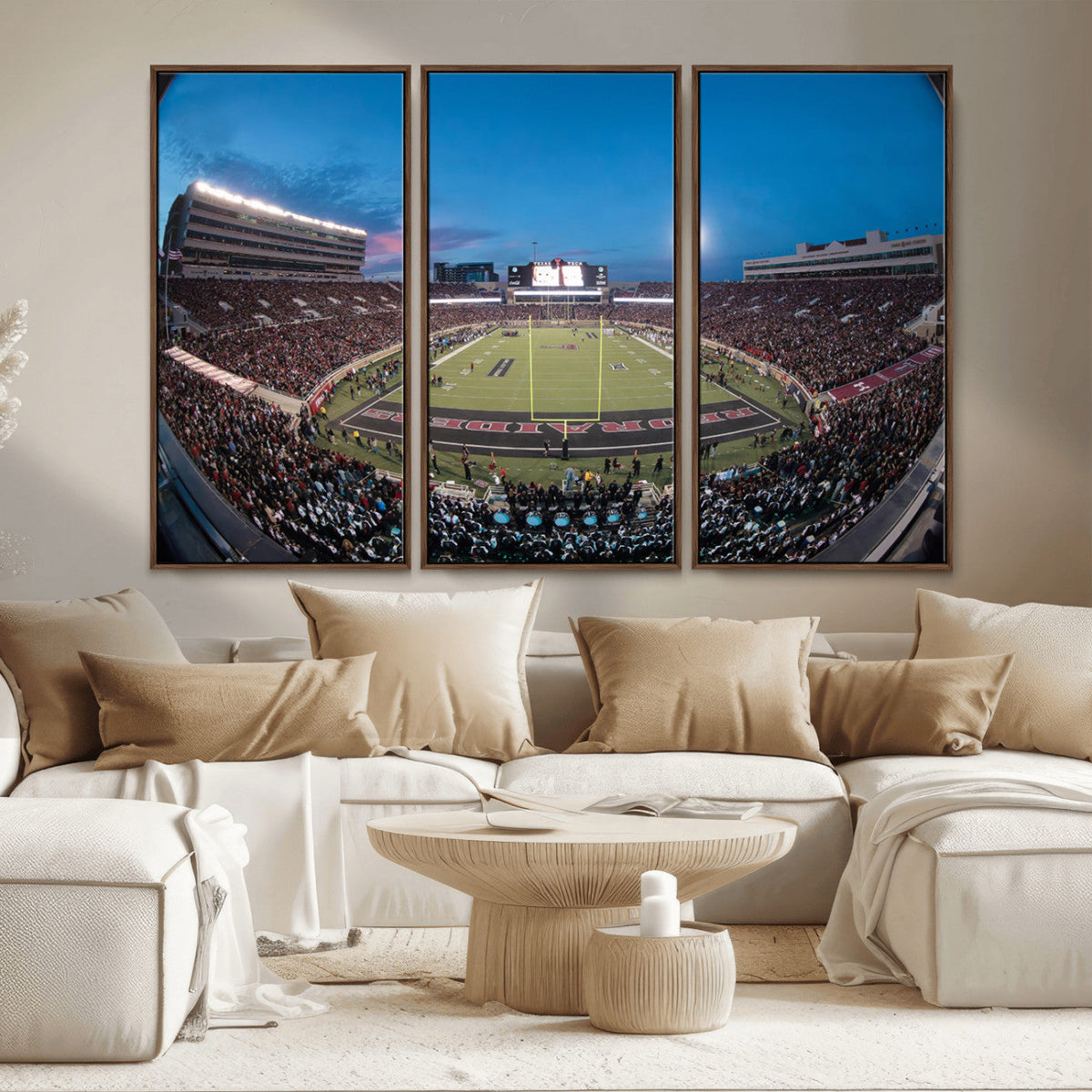 Texas Tech Red Raiders Canvas, Framed Football Team Print -