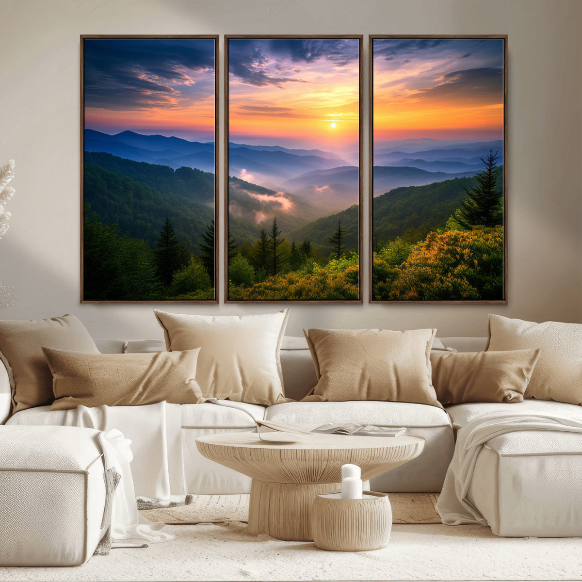 Majestic Mountain Sunrise Print | Landscape Wall Art |