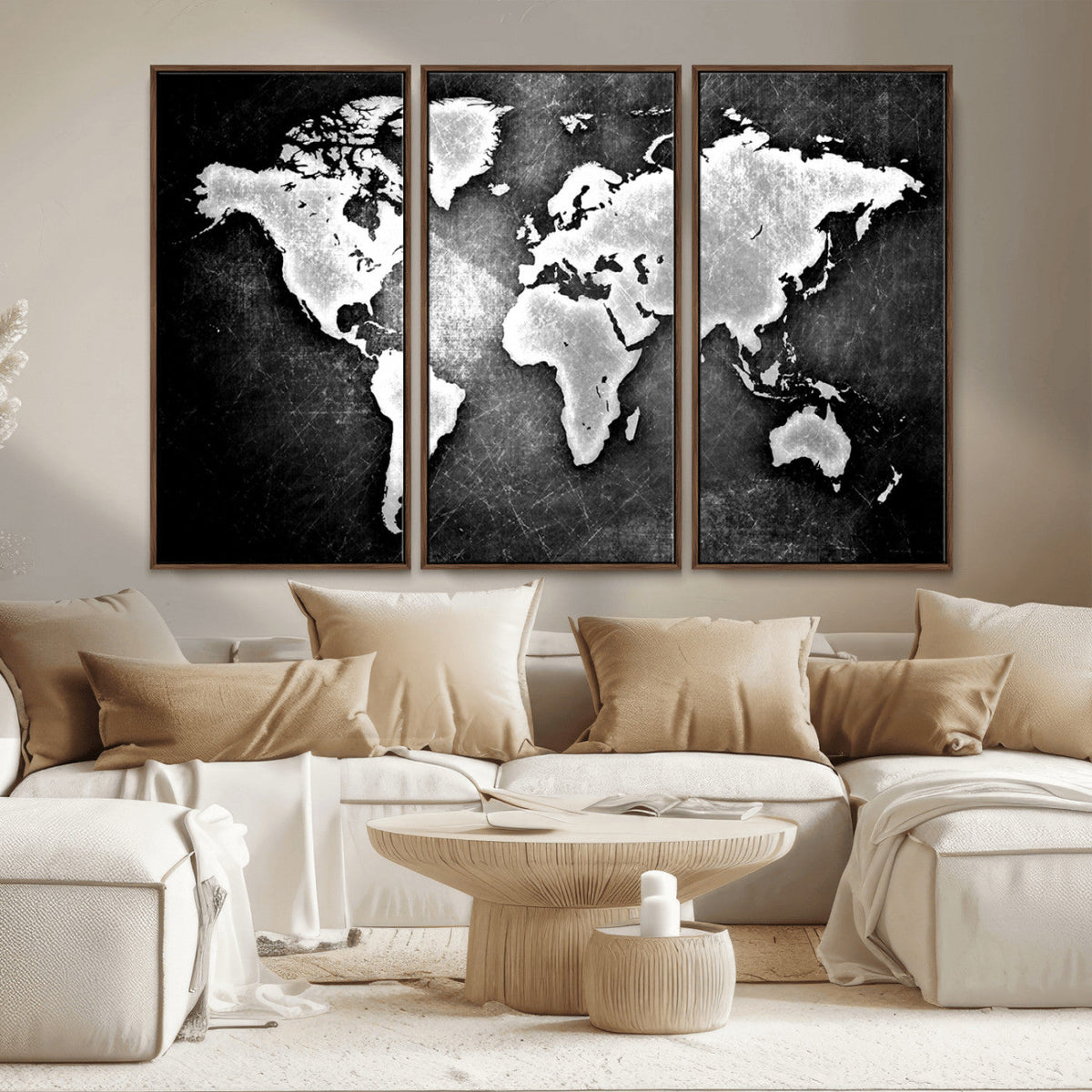 World Map Wall Art Canvas Print – Framed Wall Art for