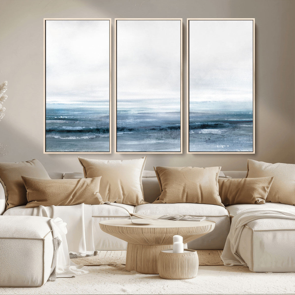 Blue Ocean Abstract Artwork Wall Art Canvas Print
