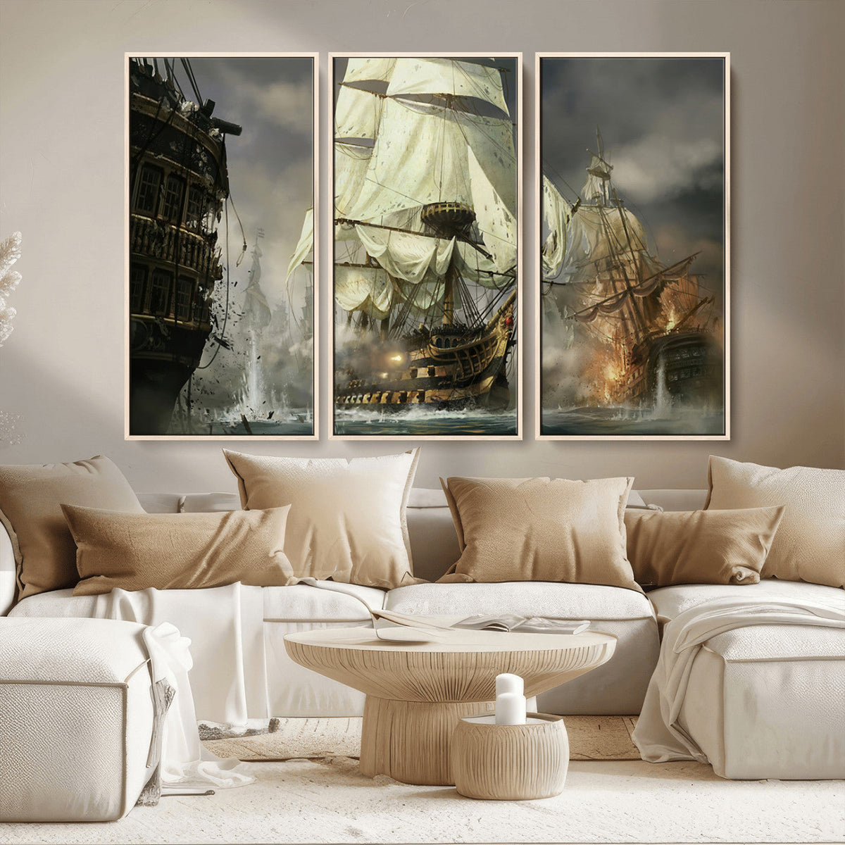 Pirate Ship War Wall Art Canvas Print