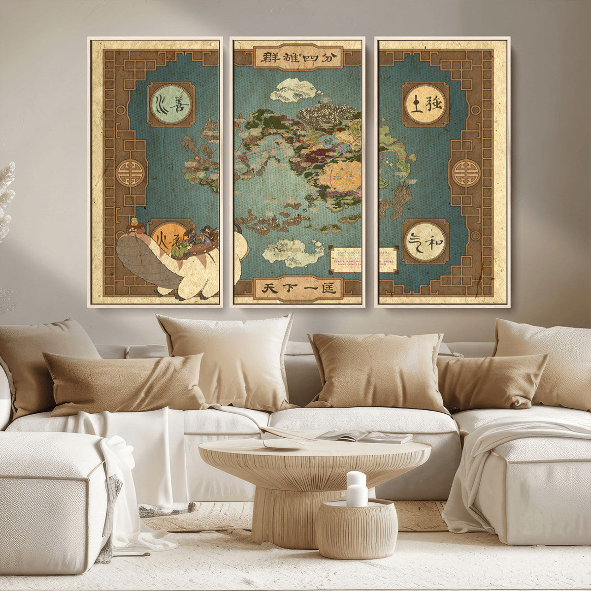Avatar Wall Art: The Last Airbender Vintage Map - Wall Art