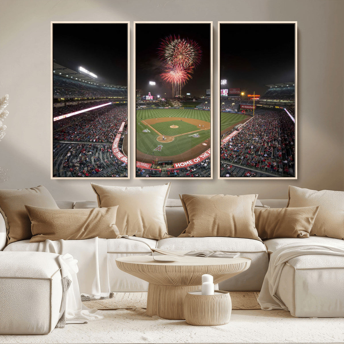 Fireworks at Angel Stadium – Los Angeles Angels Canvas