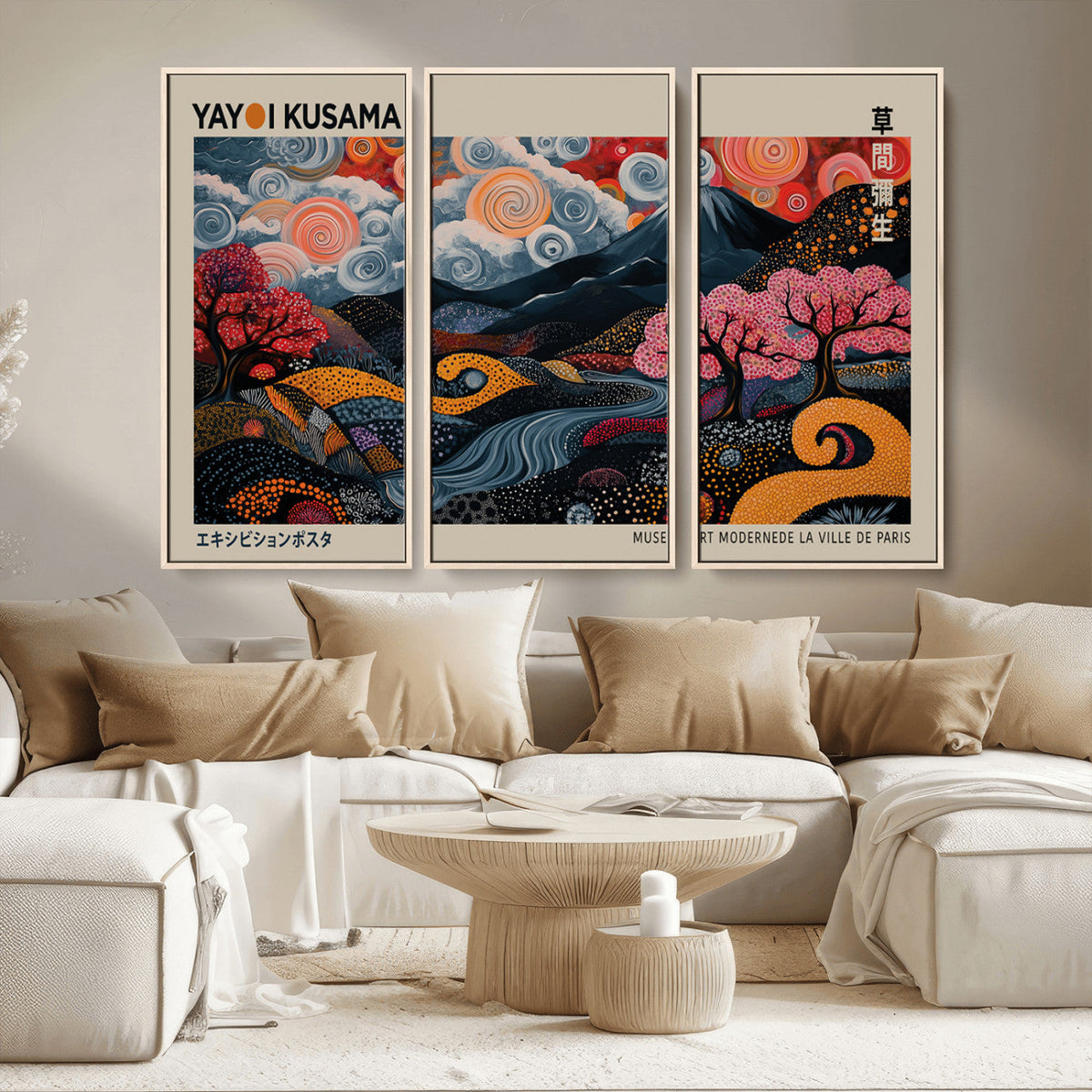 Modern Japanese Wall Art Canvas Print – Framed Contemporary