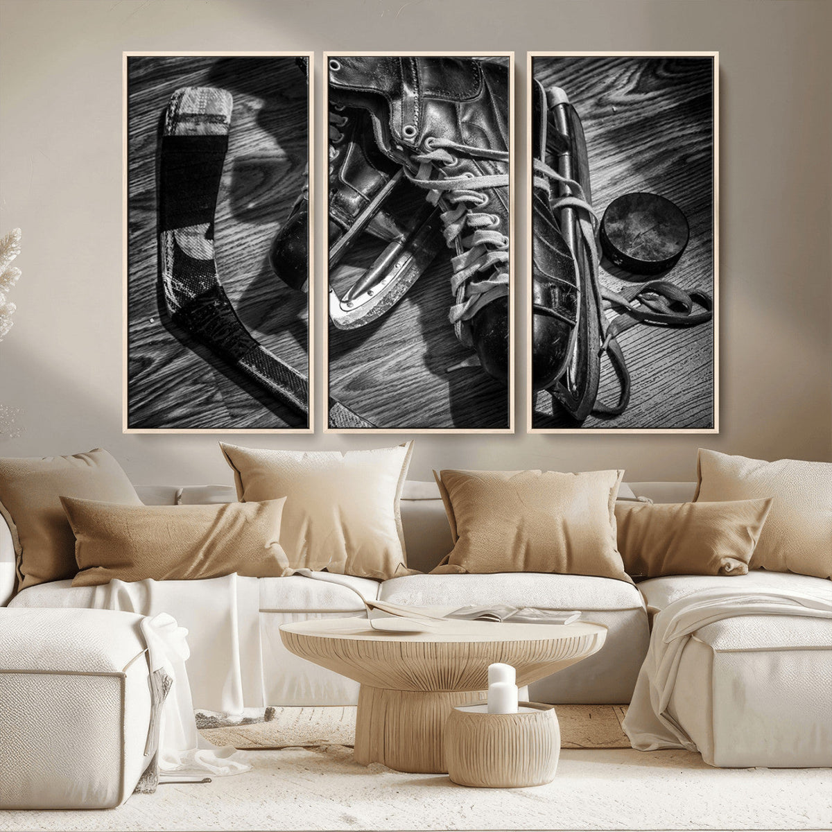Old Pair of Mens Skates Wall Art Canvas, Men Skates Wall Art