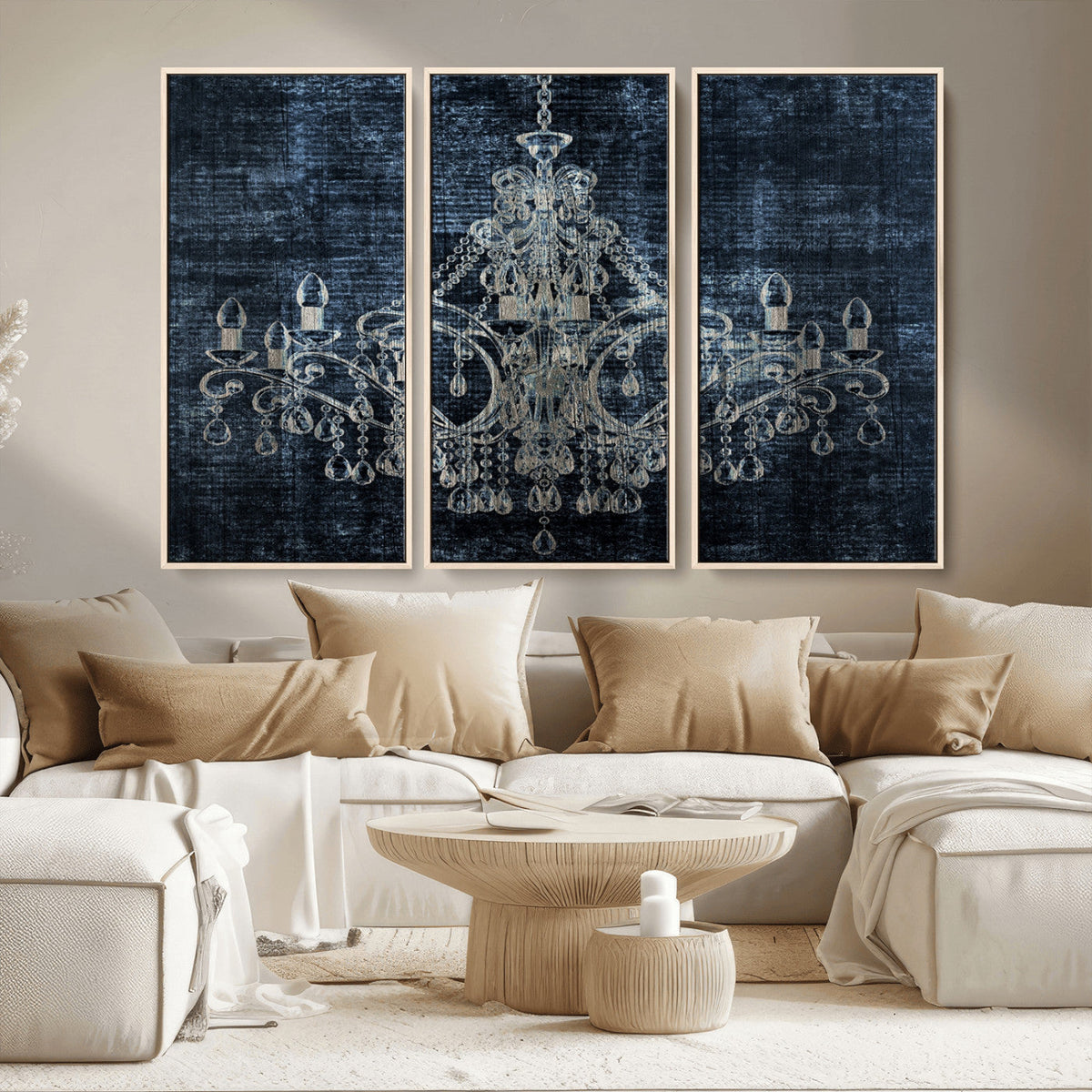 Dark Chandelier Wall Art Canvas Print
