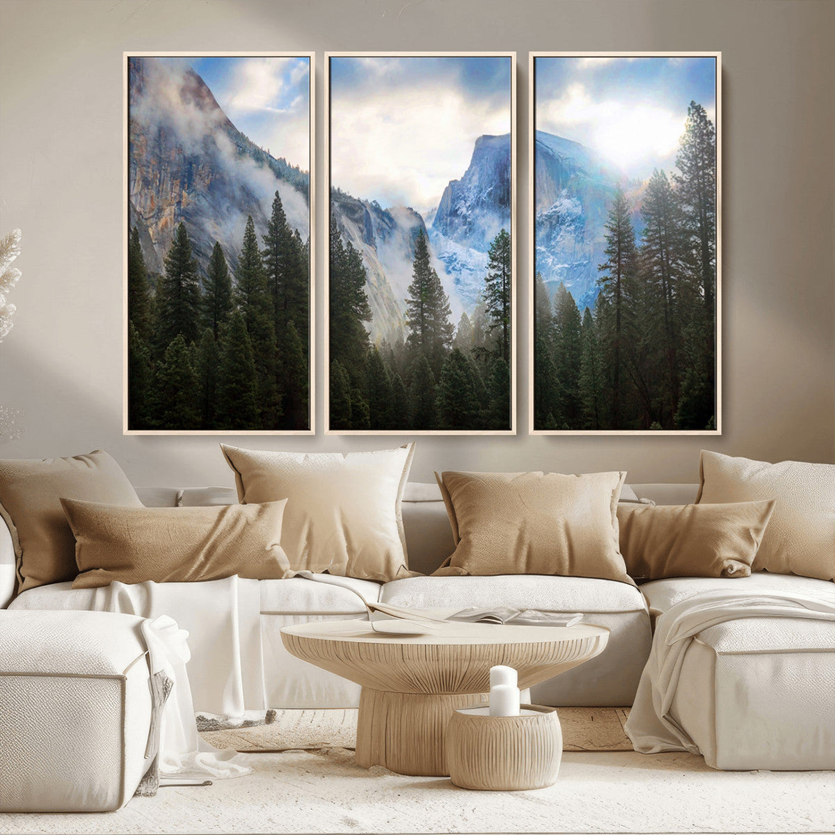 Half Dome Yosemite Calinia Wall Art Canvas Print El Capitan