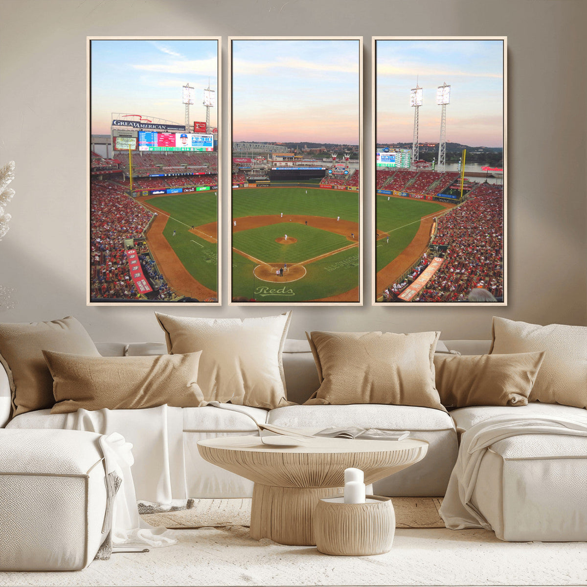 Cincinnati Reds Baseball Print Canvas- Cincinnati