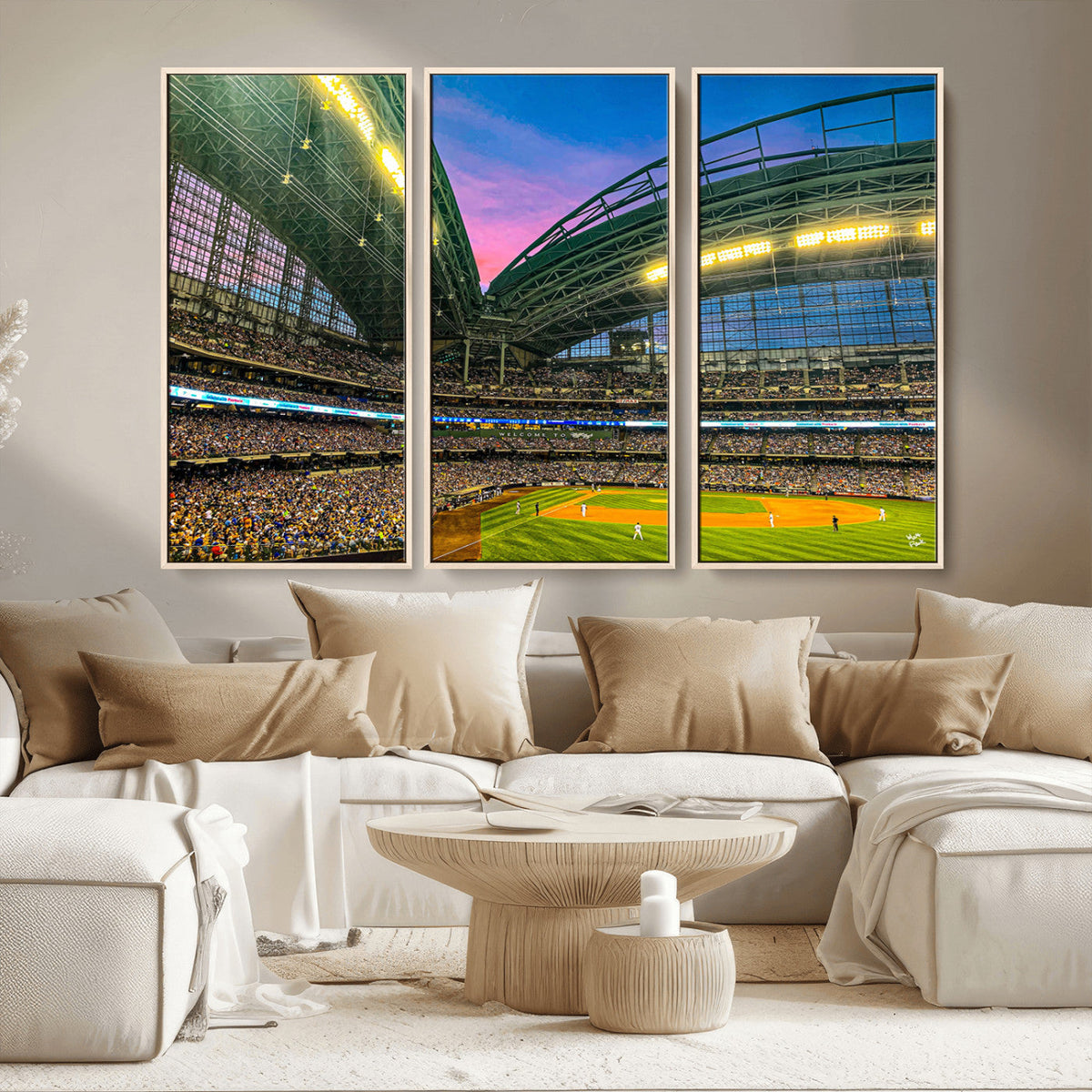 Milwaukee Brewers Baseball Team Print Canvas- American