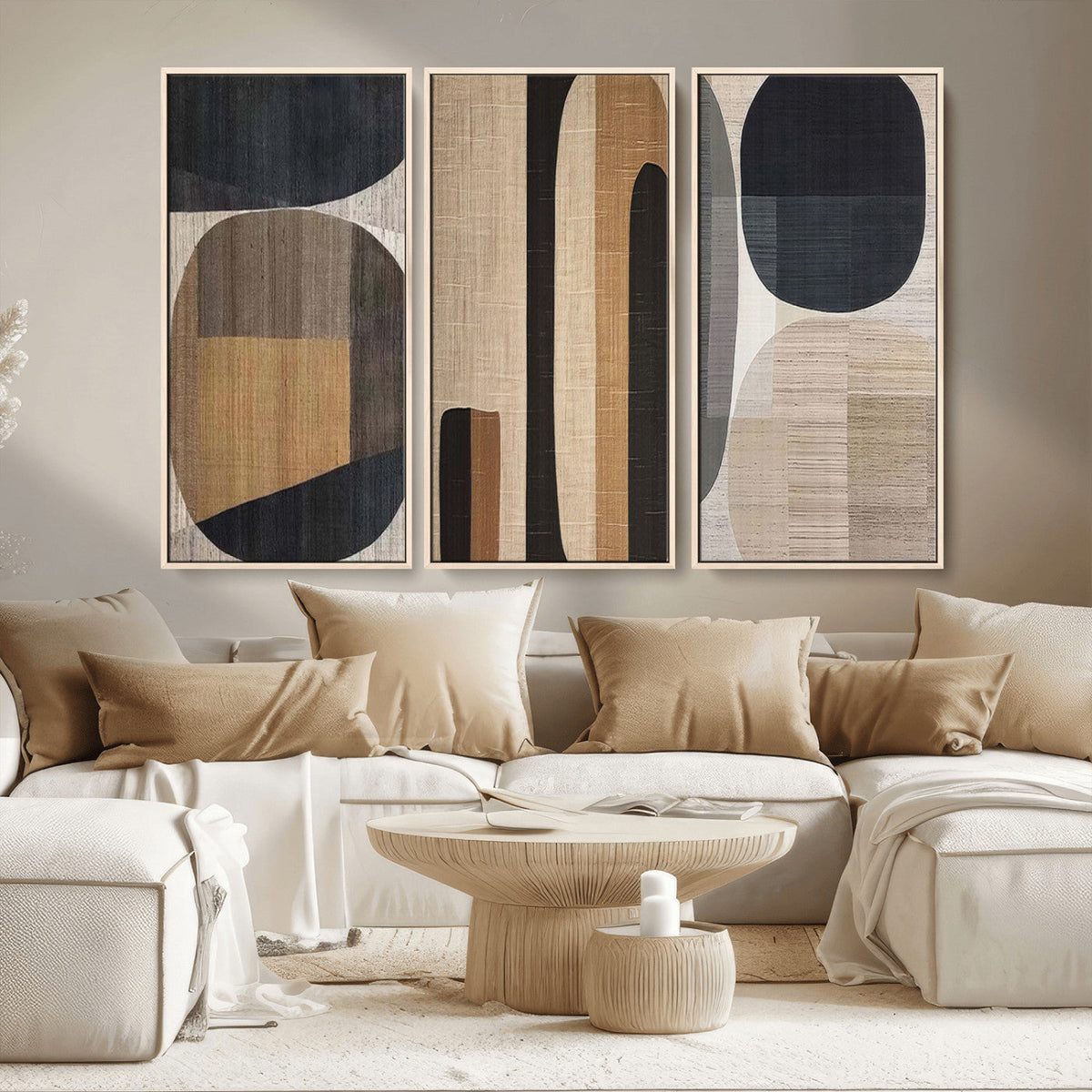 Wabi Sabi Canvas Print - Geometric Abstract Wall Art Canvas