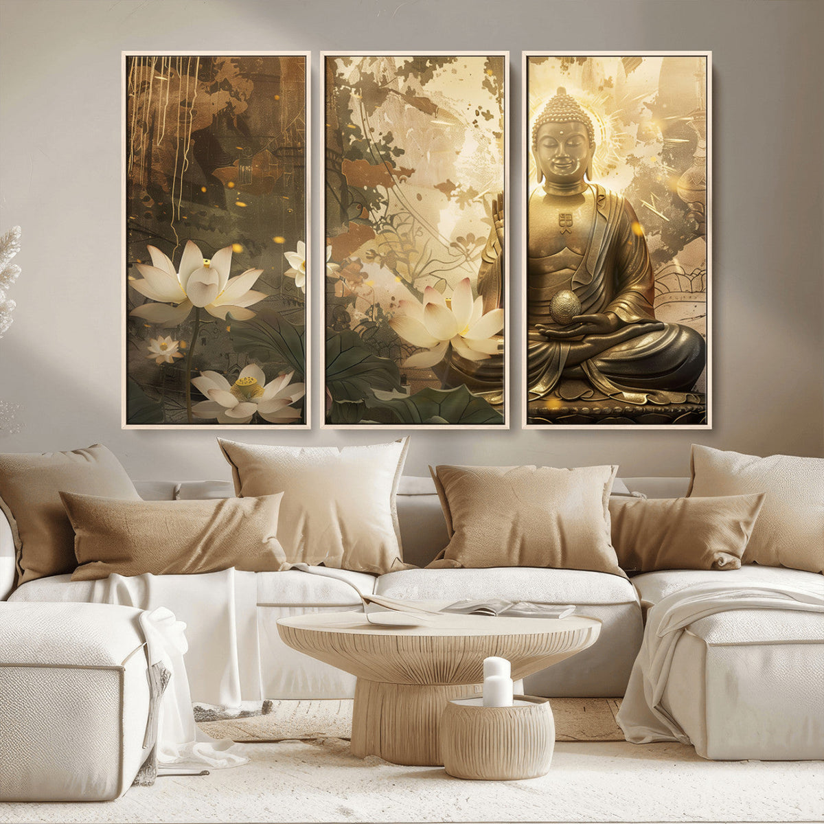 Zen Buddha Wall Art Canvas Print | Peaceful Meditation Decor