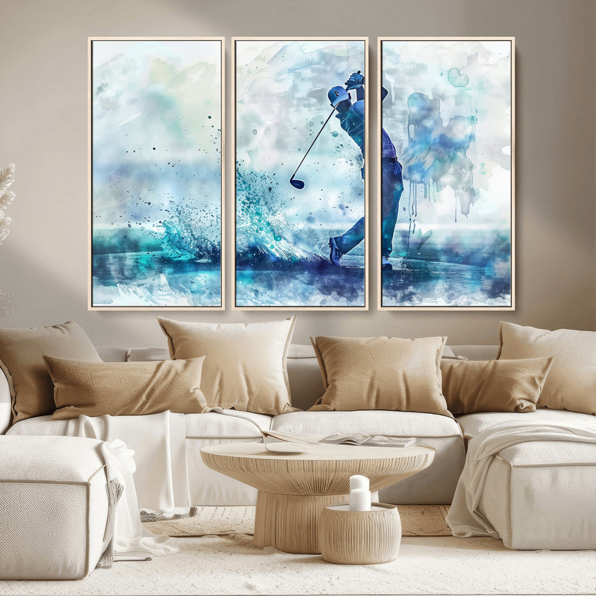 Golf Swing Wall Art Canvas Print - Sports-Inspired