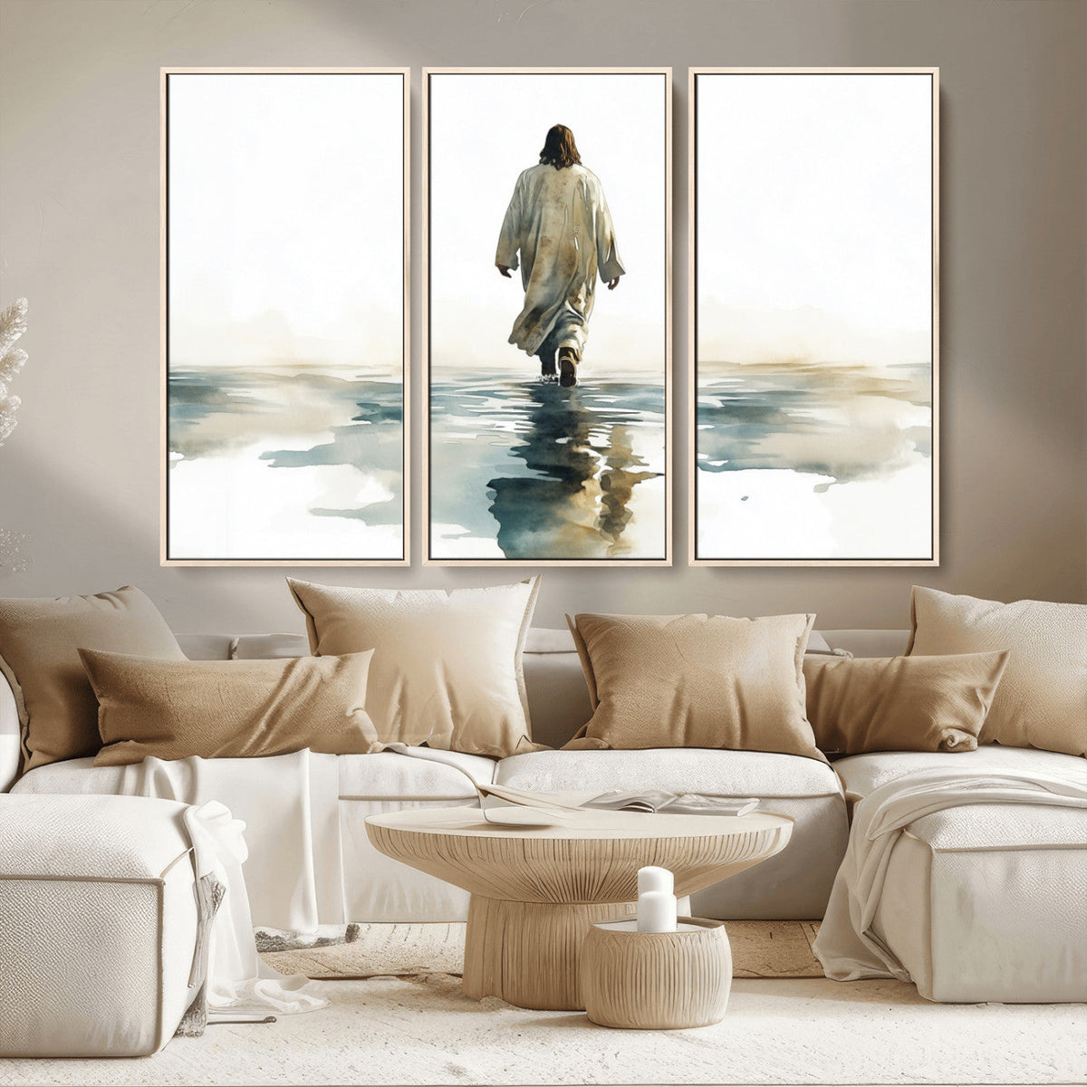 Abstract Jesus Wall Art Canvas Print, Christian Wall Art,