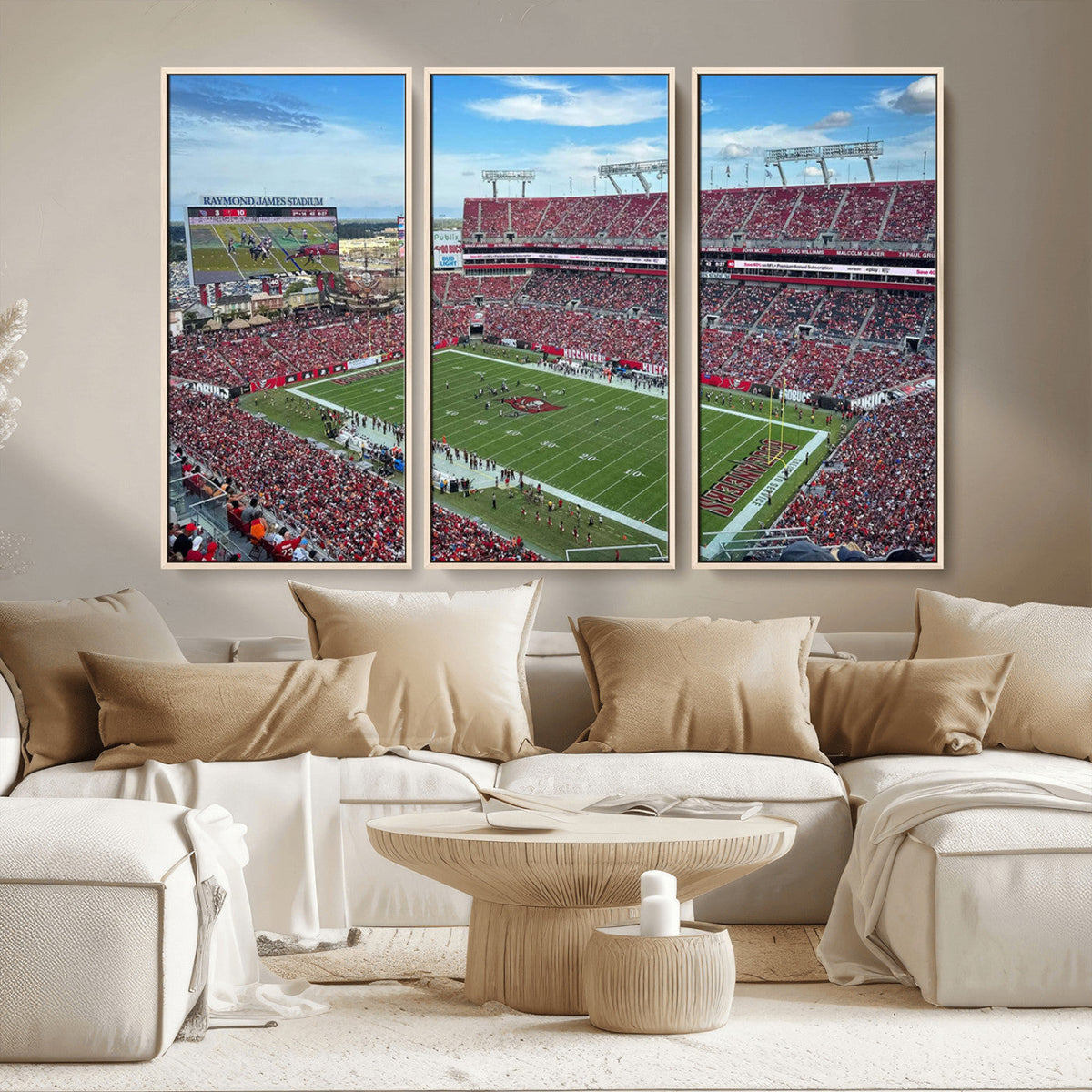 Florida Tampa Raymond James Stadium Wall Art Canvas Print -