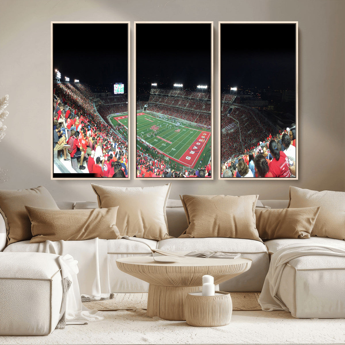 Houston Cougars Football Team Print - Houston TDECU Stadium