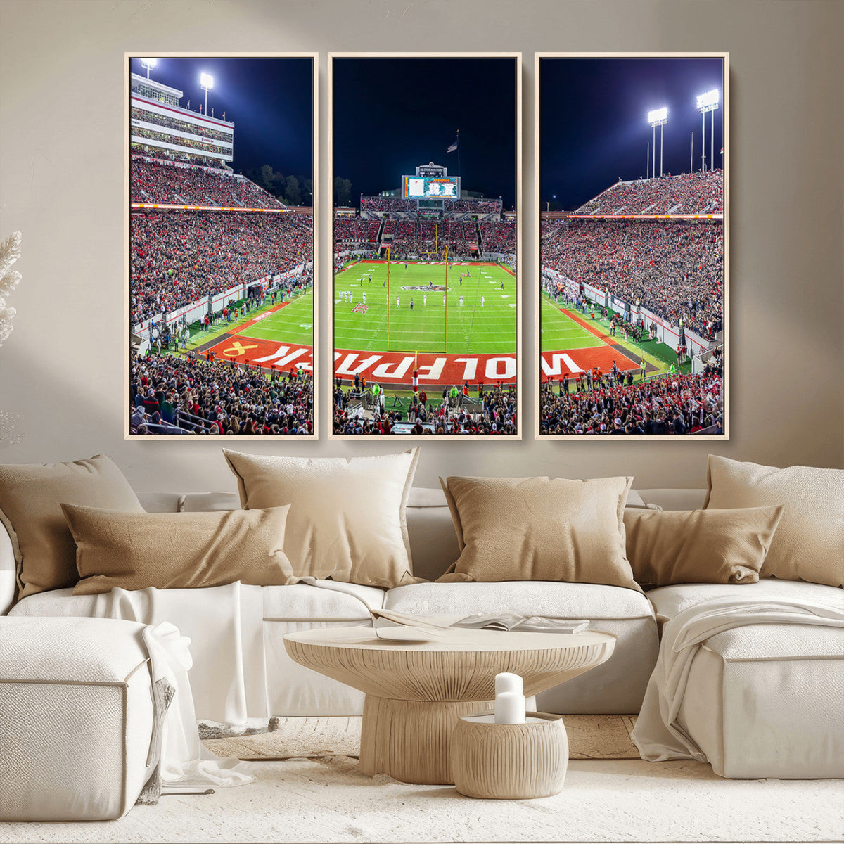 Wolfpack Football Team Print - Raleigh Carter-Finley Stadium