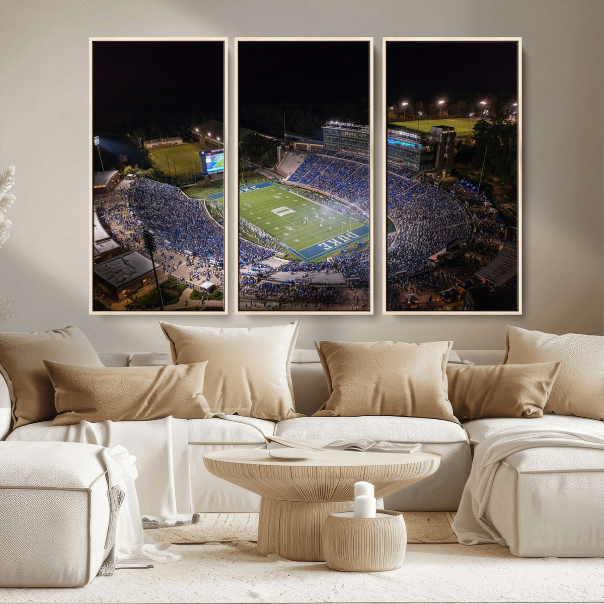 Duke University Blue Devils Football Print Canvas - Durham