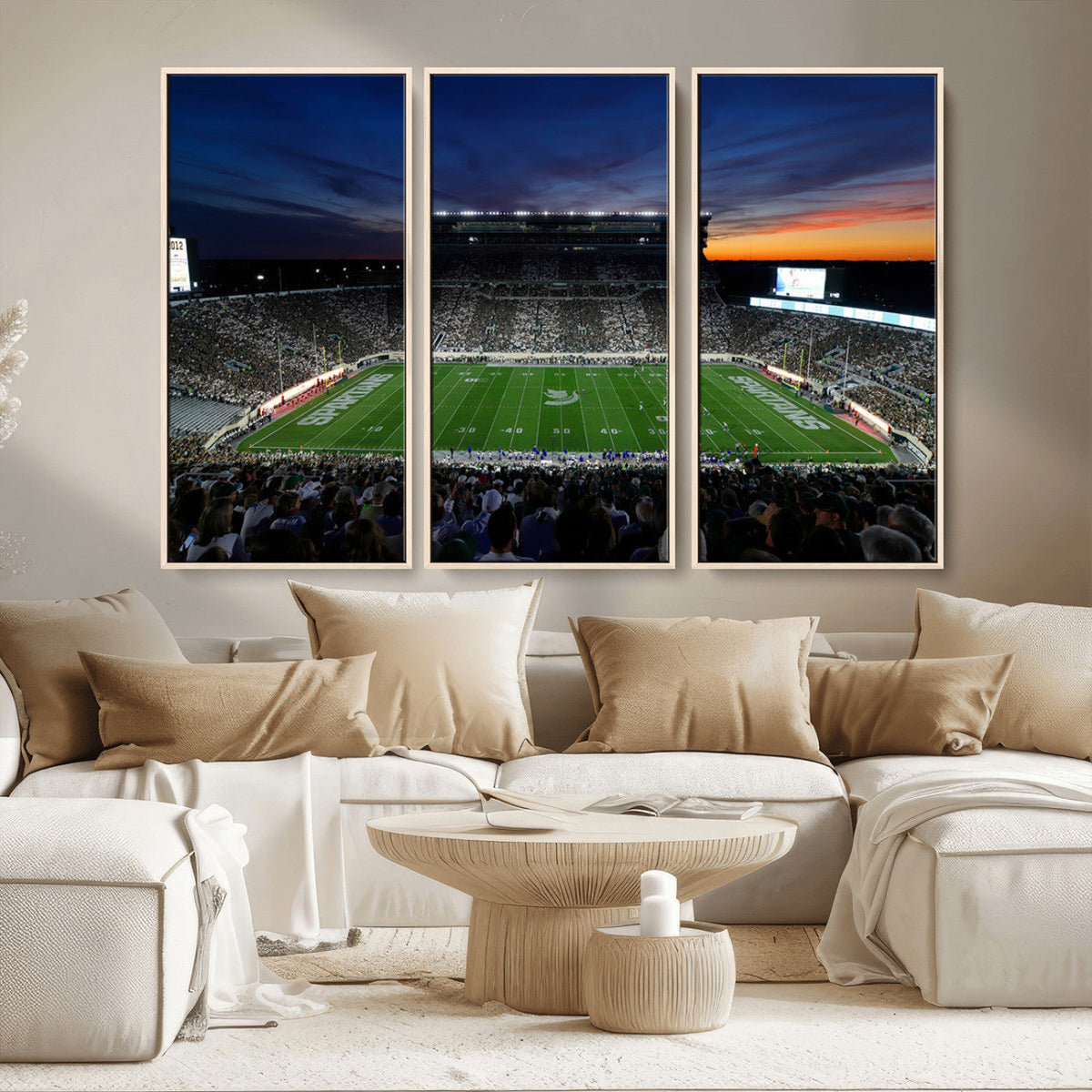 Michigan State Spartans Football Team Print - East Lansing
