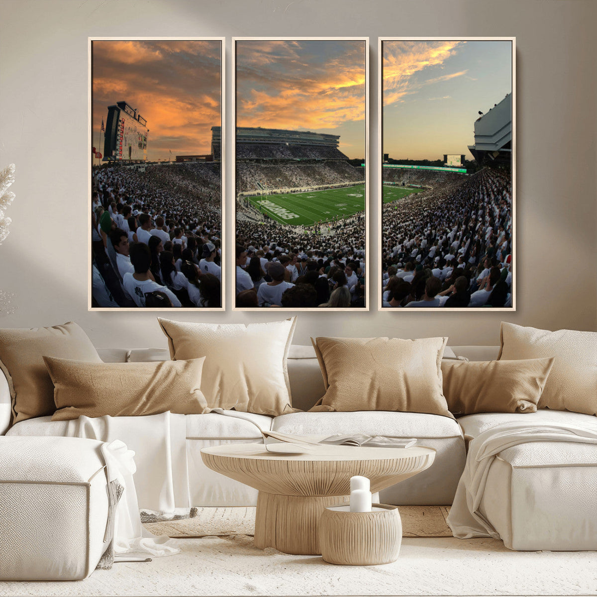 Michigan State Spartans Football Team Print - East Lansing