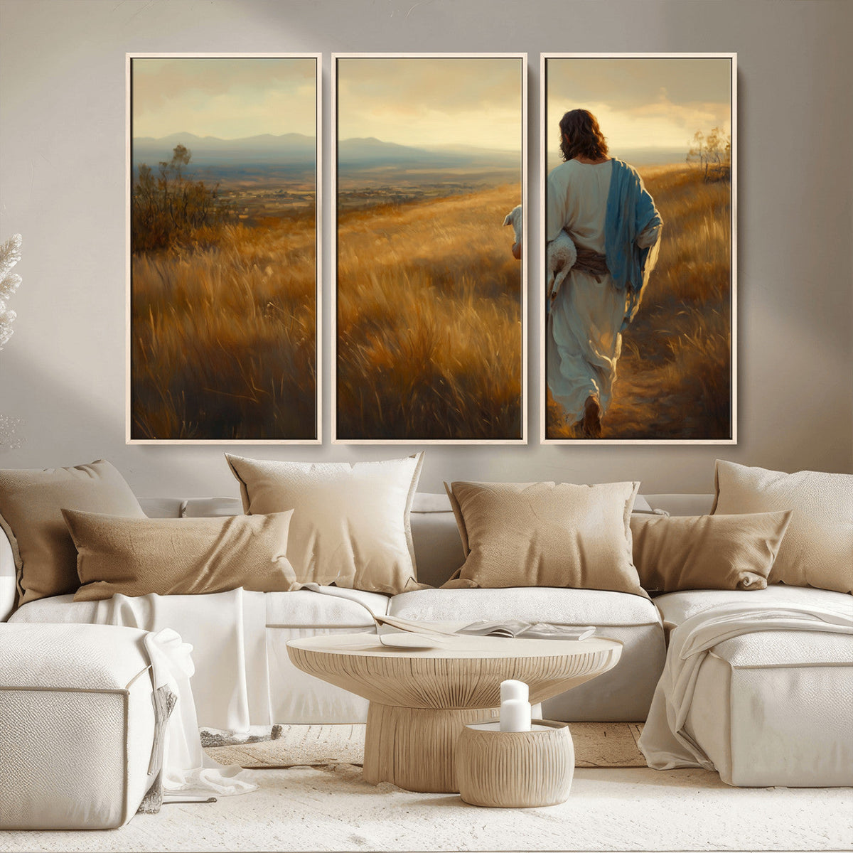 Jesus the Good Shepherd Wall Art Canvas Print -