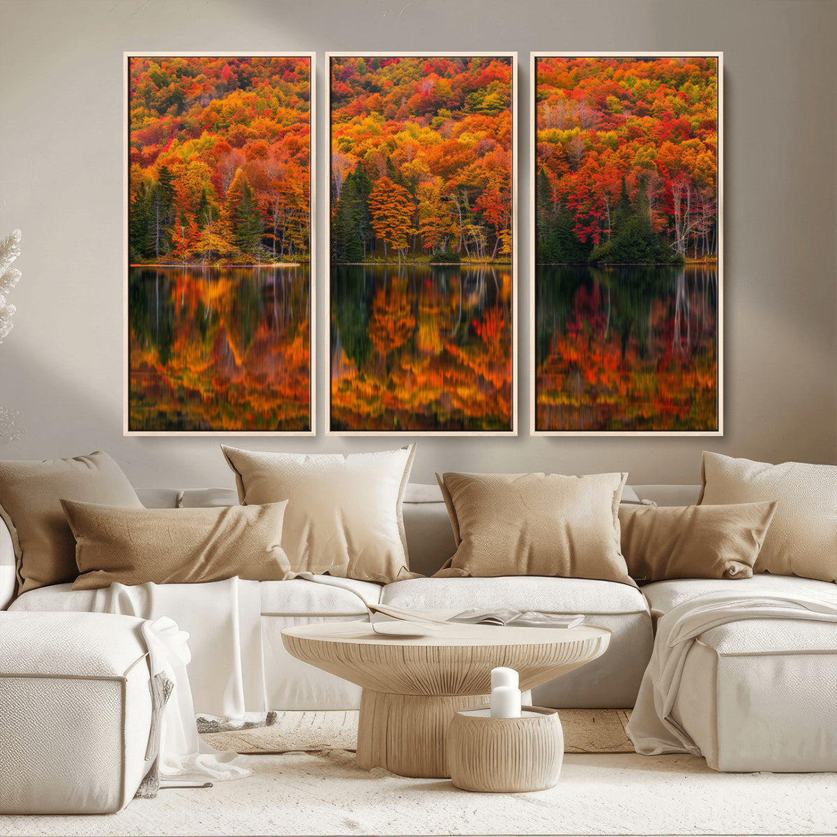 Fall Foliage Wall Art - Autumn Reflection Canvas Print,