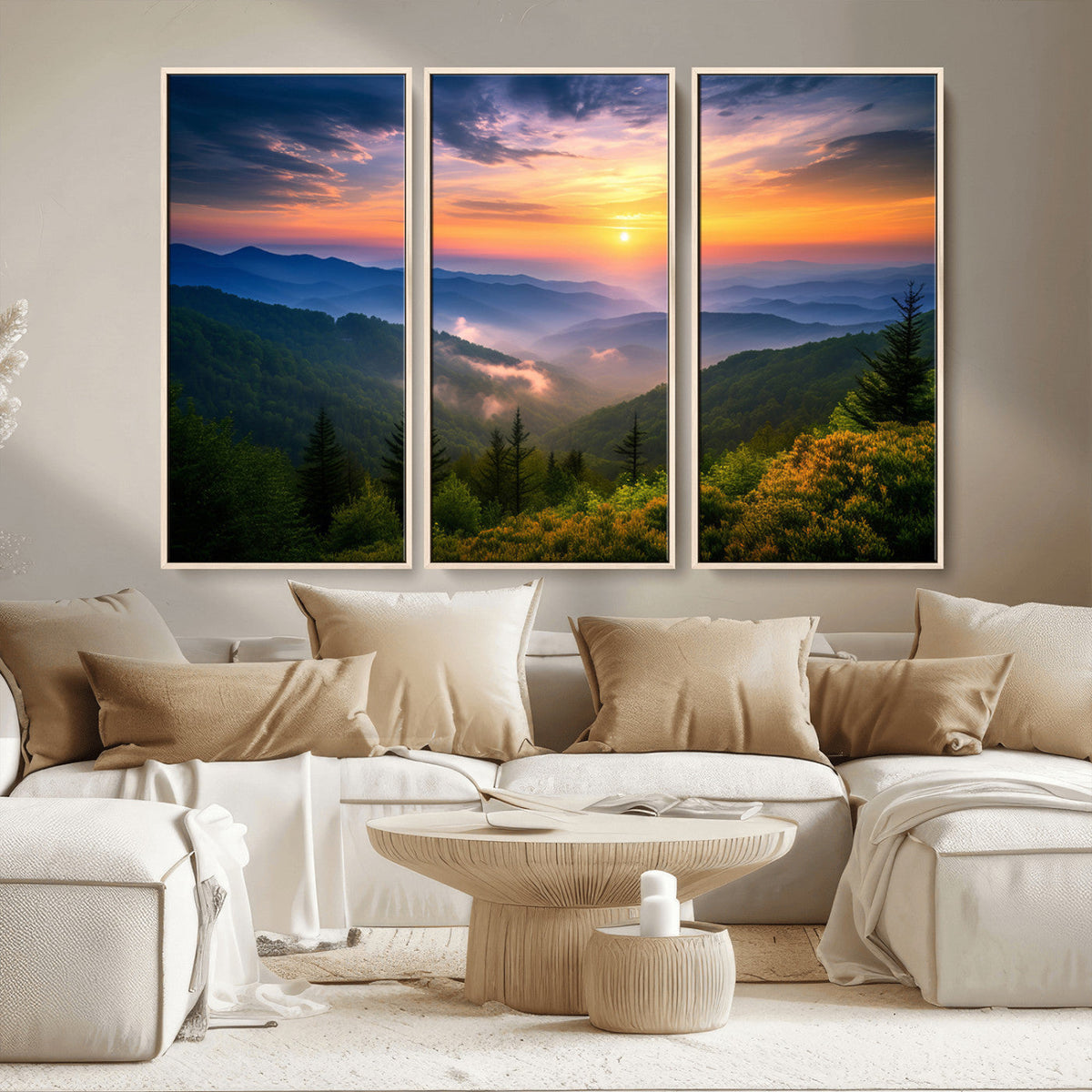 Majestic Mountain Sunrise Print | Landscape Wall Art |