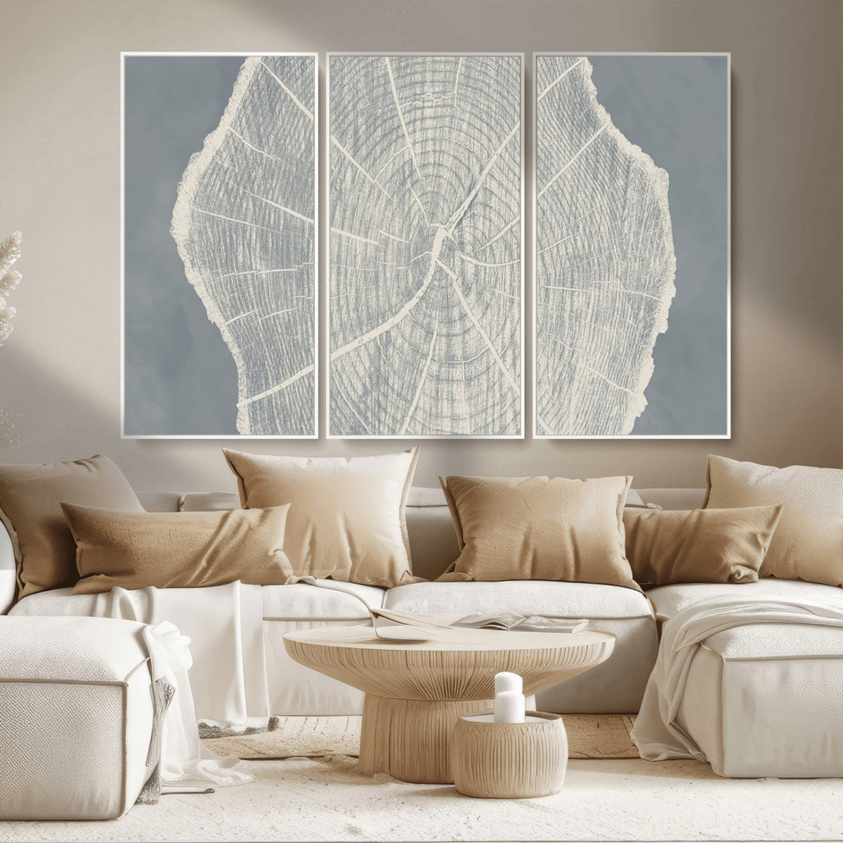 Abstract Tree Ring Wall Art Canvas Print – Nature-Inspired,
