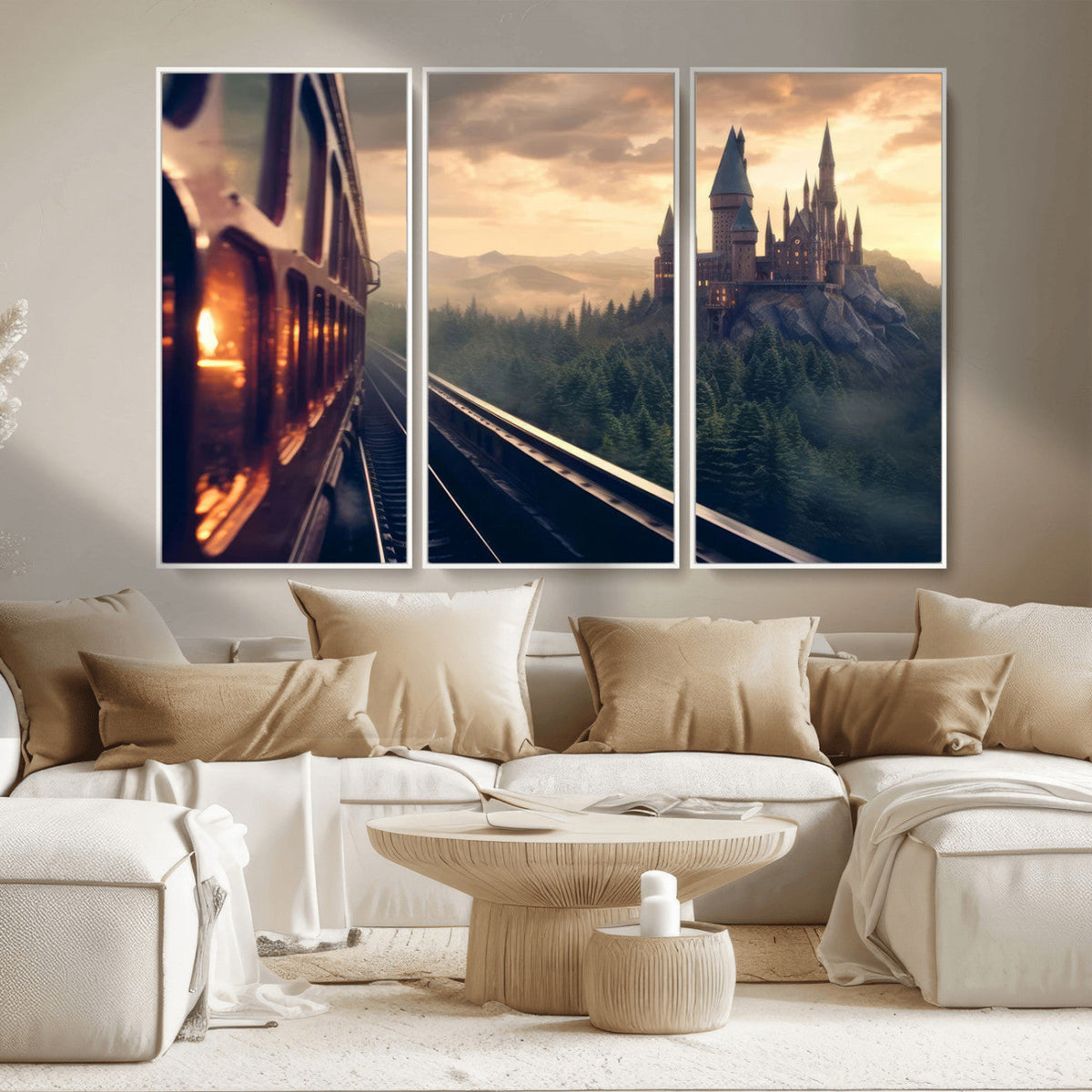 Harry Castle Wall Art Canvas Print, Wizard School Wall Art