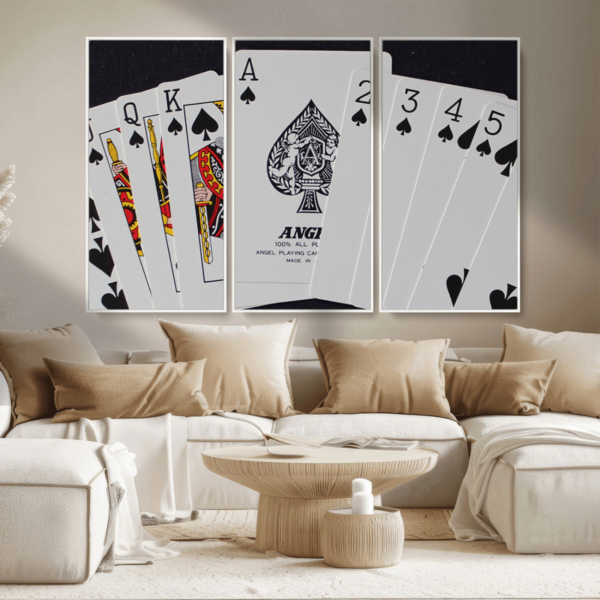 Poker Wall Art - Playing Cards Canvas Wall Art Print - Ace