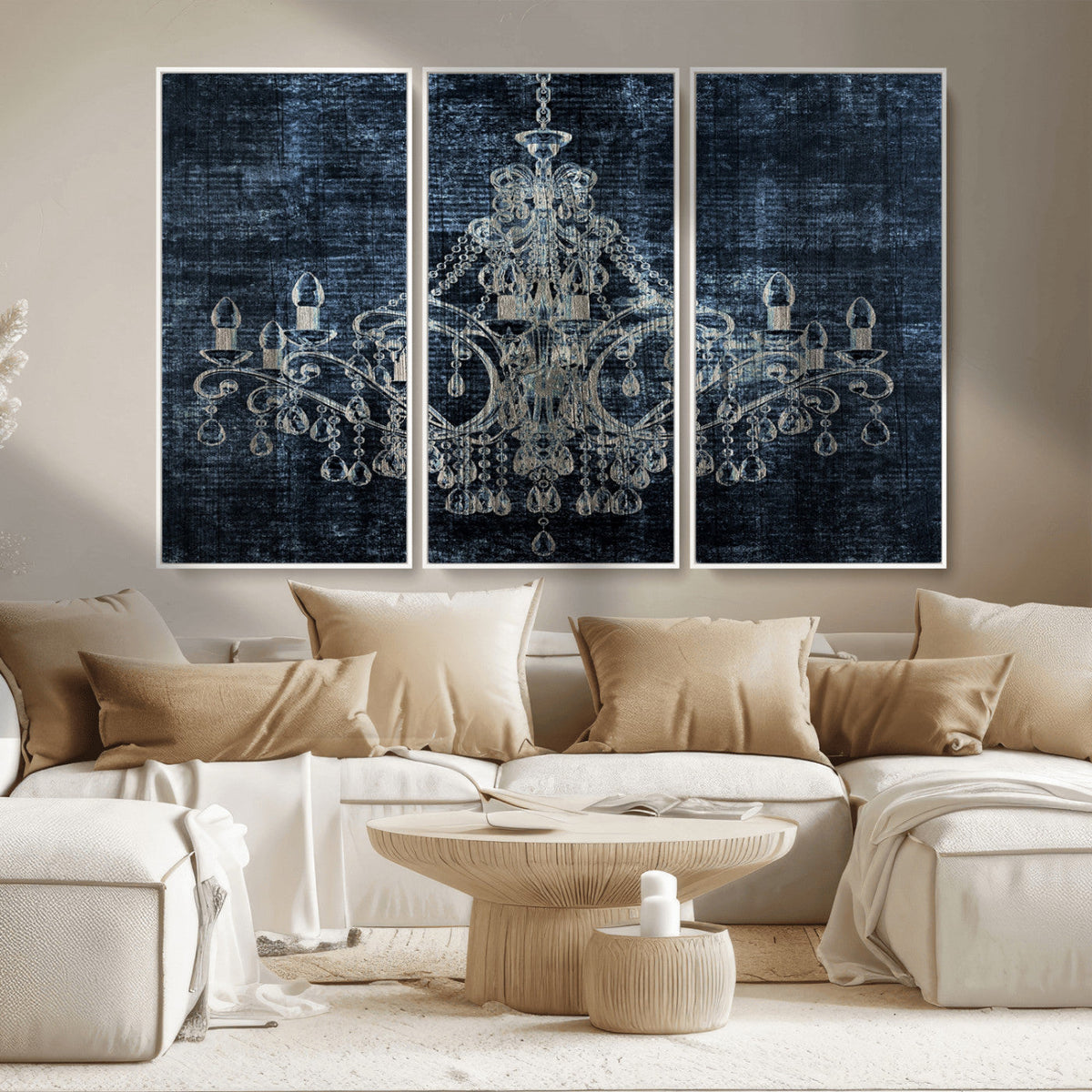 Dark Chandelier Wall Art Canvas Print