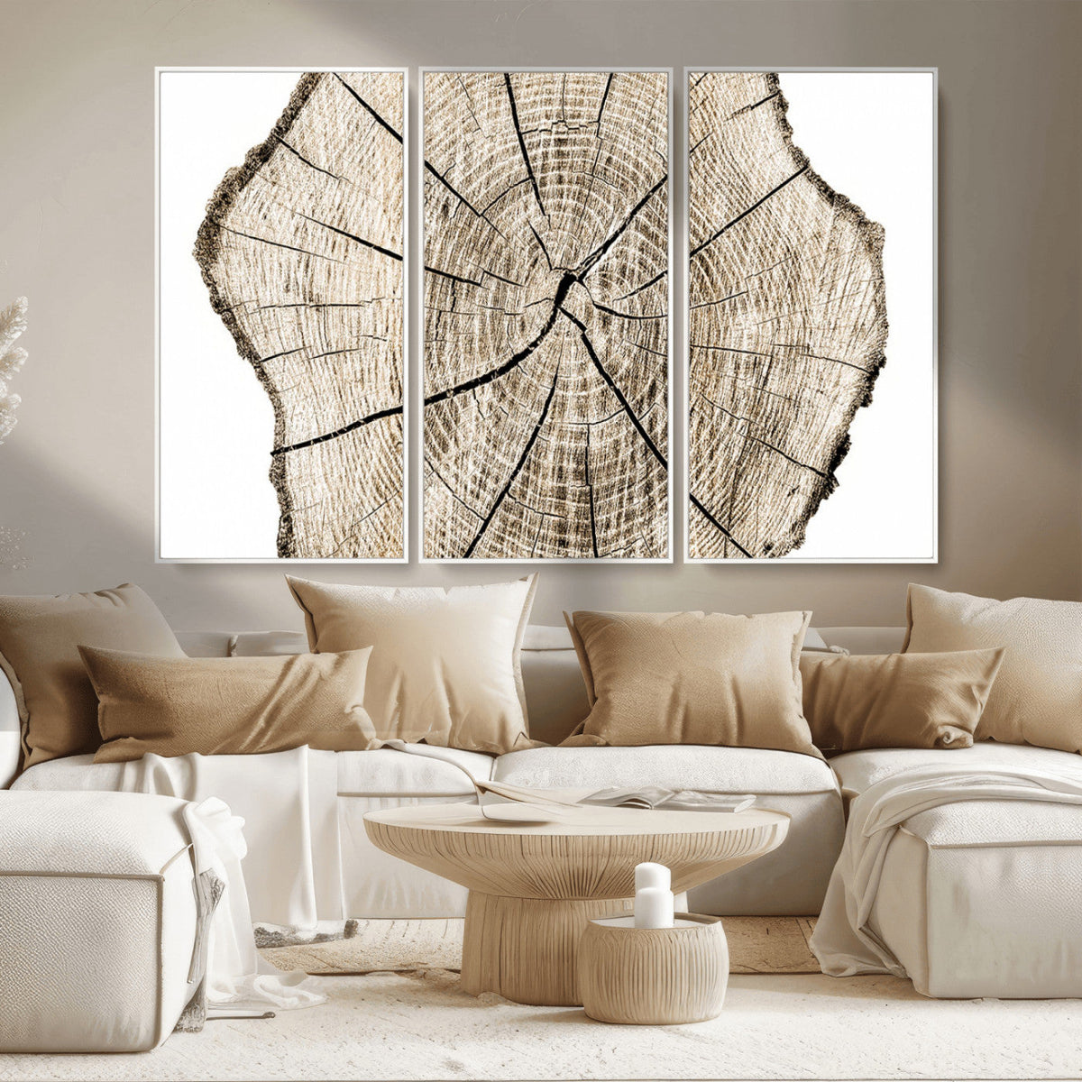 Abstract Wood Tree Ring Wall Art - Ready to Hang Minimalist