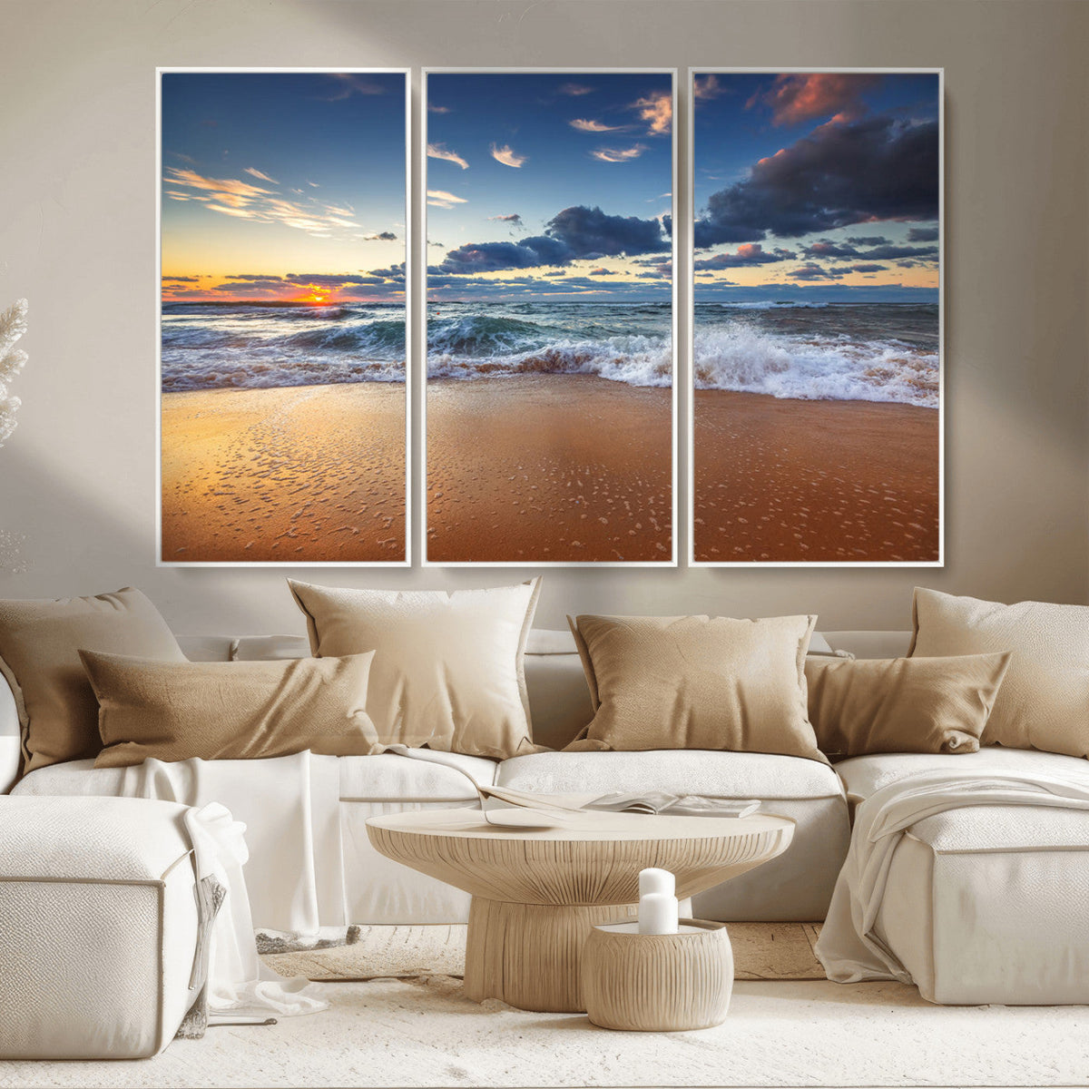 Beach Canvas Wall Art - Coastal Seascape Print for Living