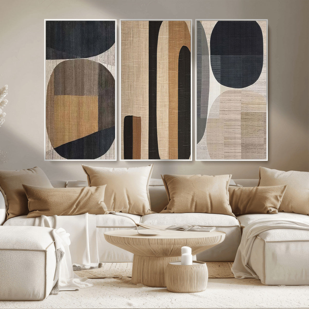 Wabi Sabi Canvas Print - Geometric Abstract Wall Art Canvas
