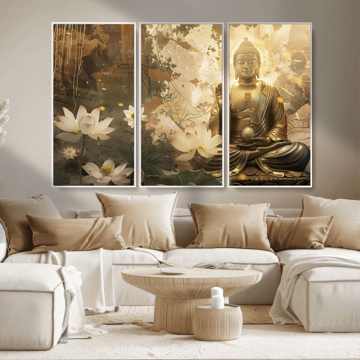Zen Buddha Wall Art Canvas Print | Peaceful Meditation Decor