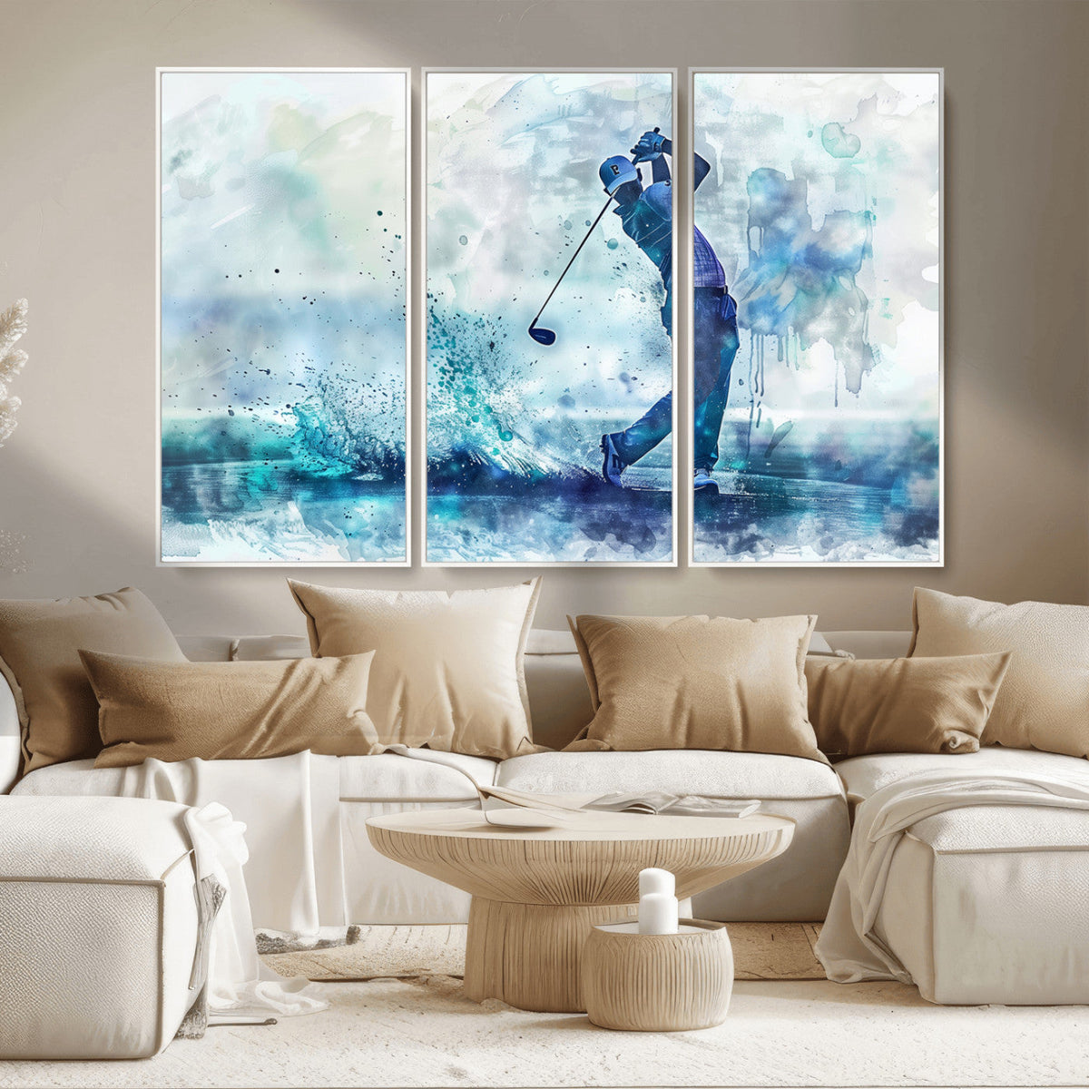 Golf Swing Wall Art Canvas Print - Sports-Inspired