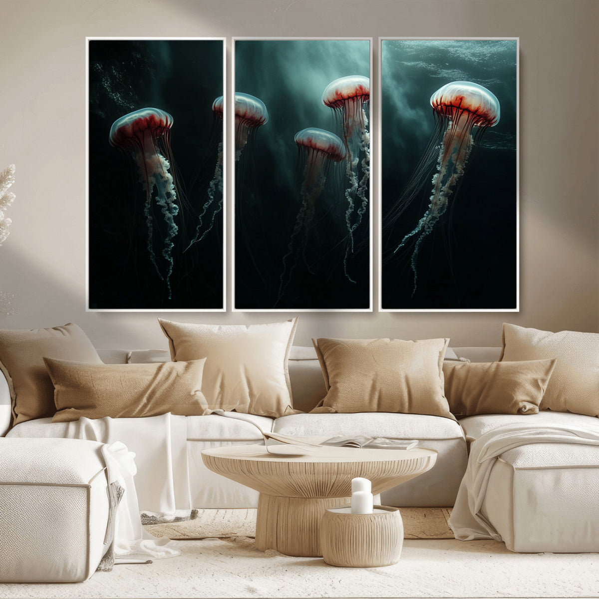 Abstract Jellyfish Wall Art Canvas Print