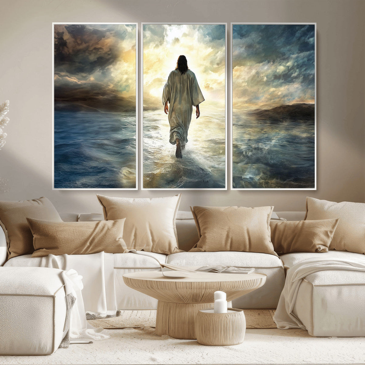 Jesus Walking on Water Wall Art | Canvas Print | Ready to