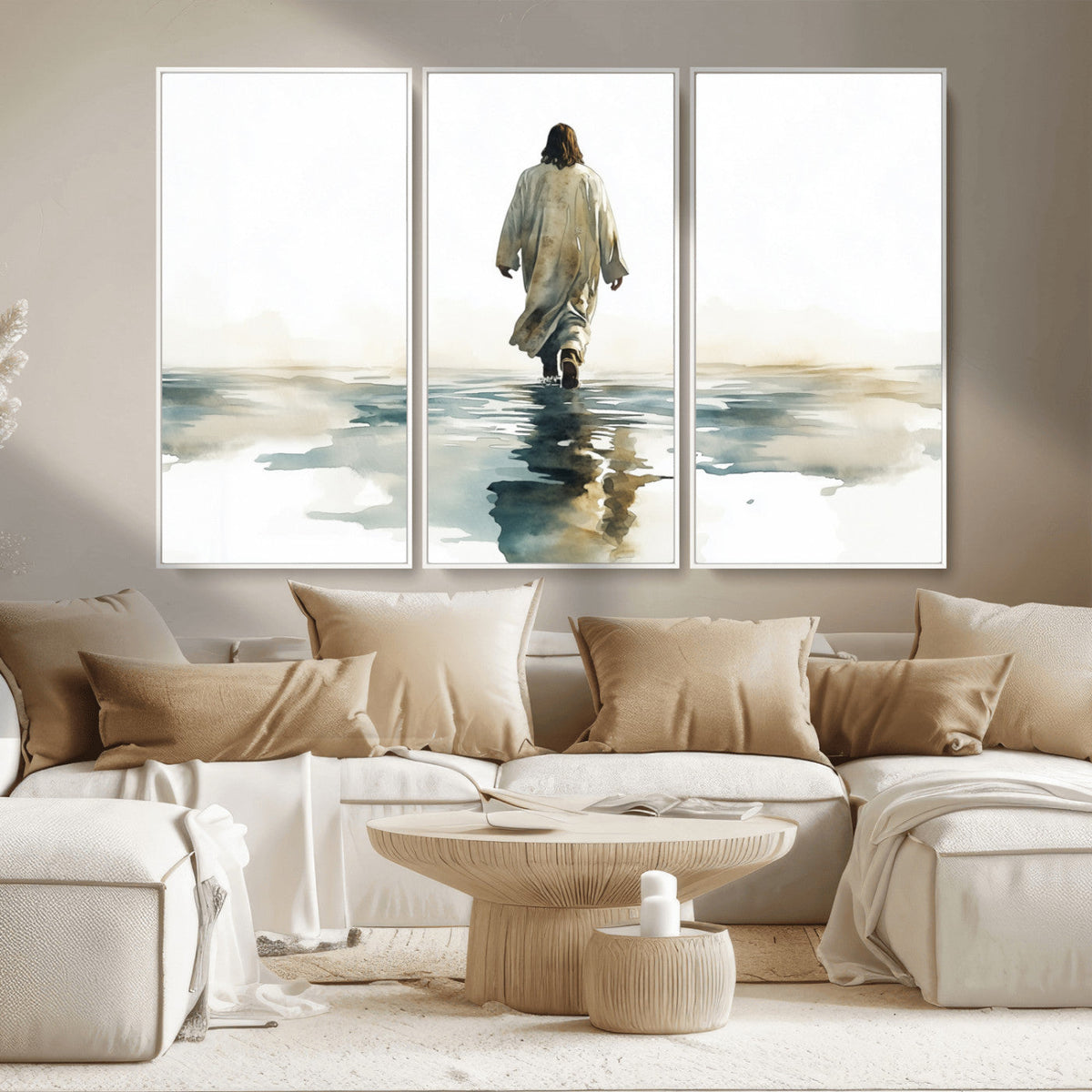Abstract Jesus Wall Art Canvas Print, Christian Wall Art,